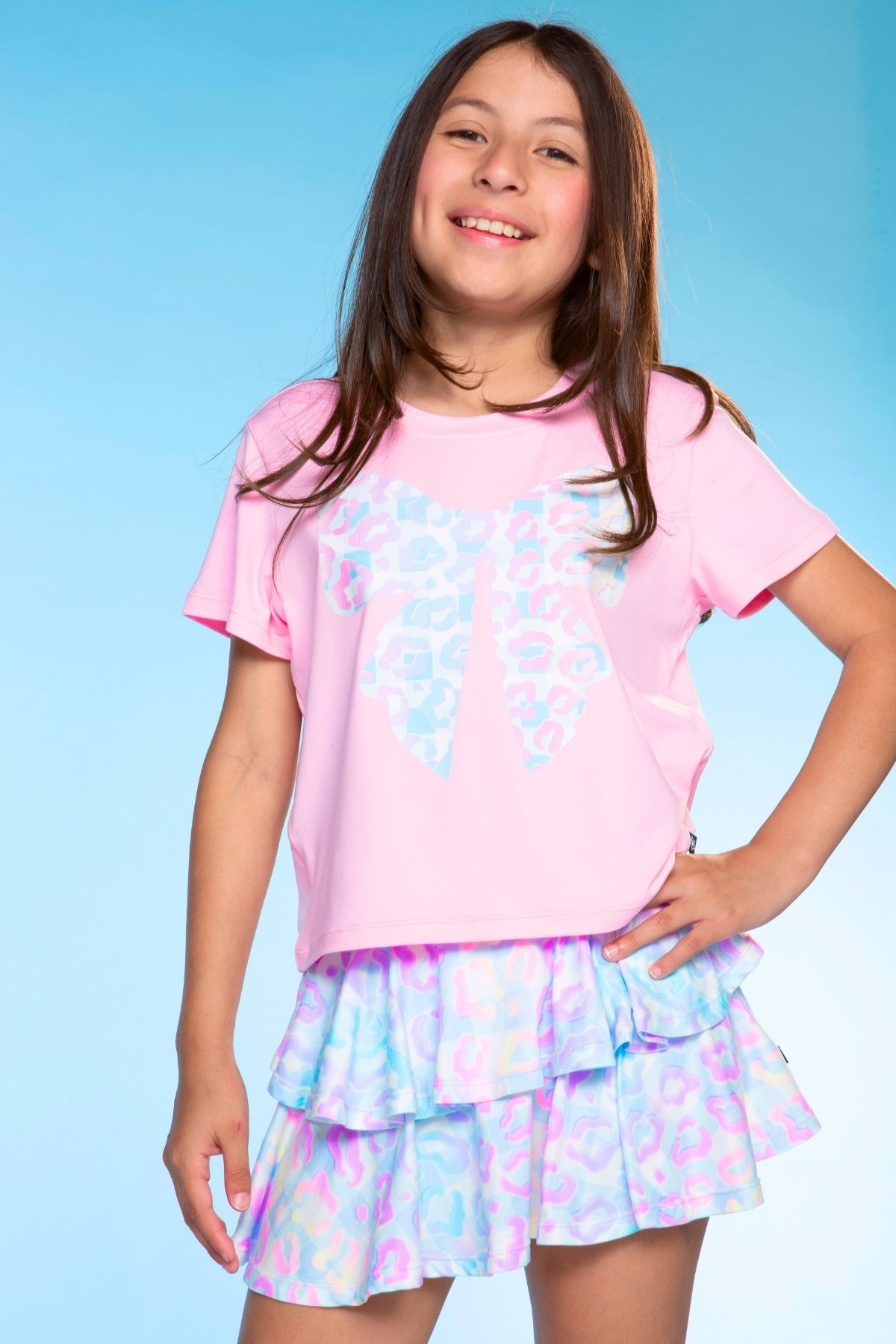 Simply Soft Easy Tee. - Purple Tie Dye Butterfly