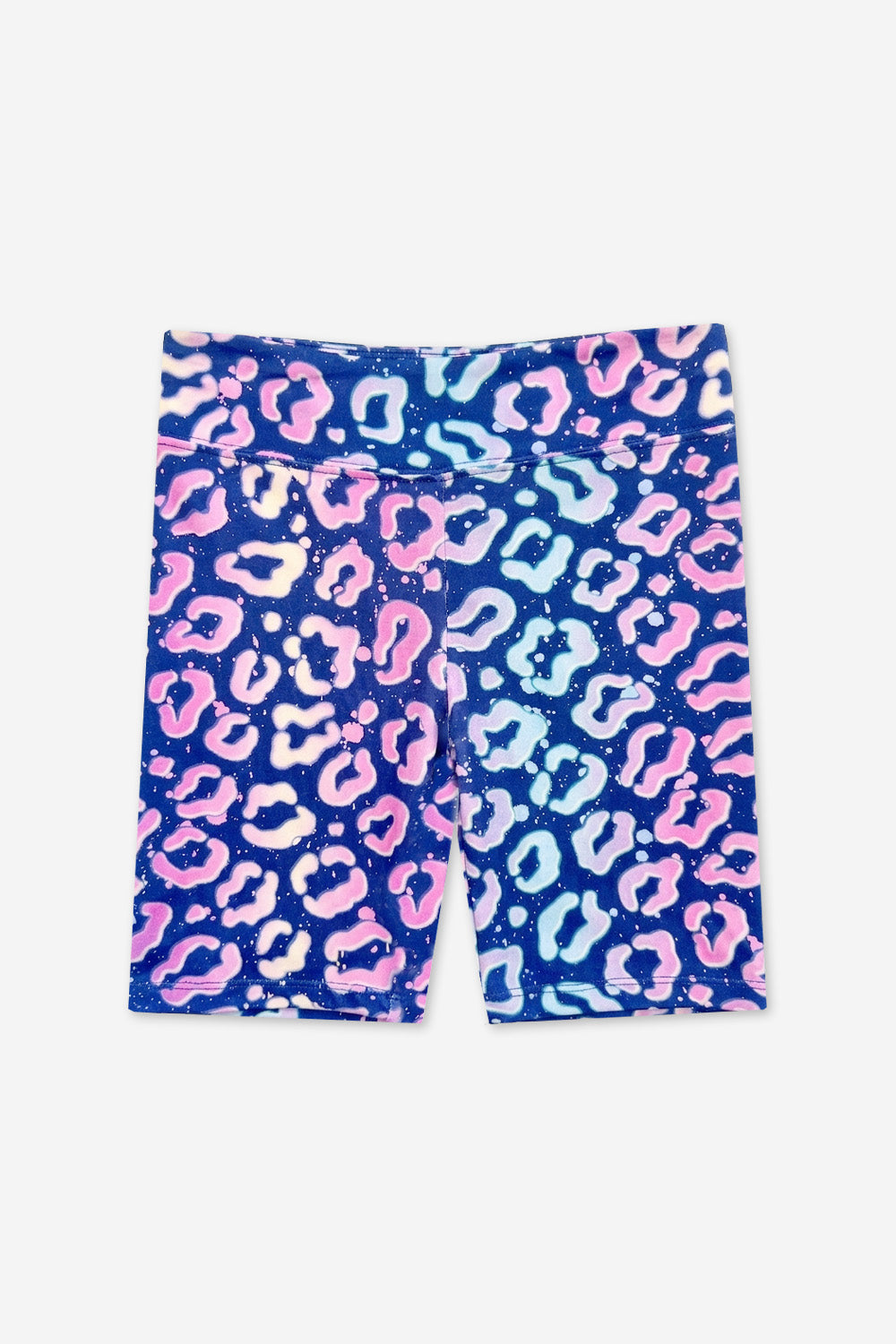 Simply Soft Biker Short - Pastel Rainbow Tie Dye Emoji