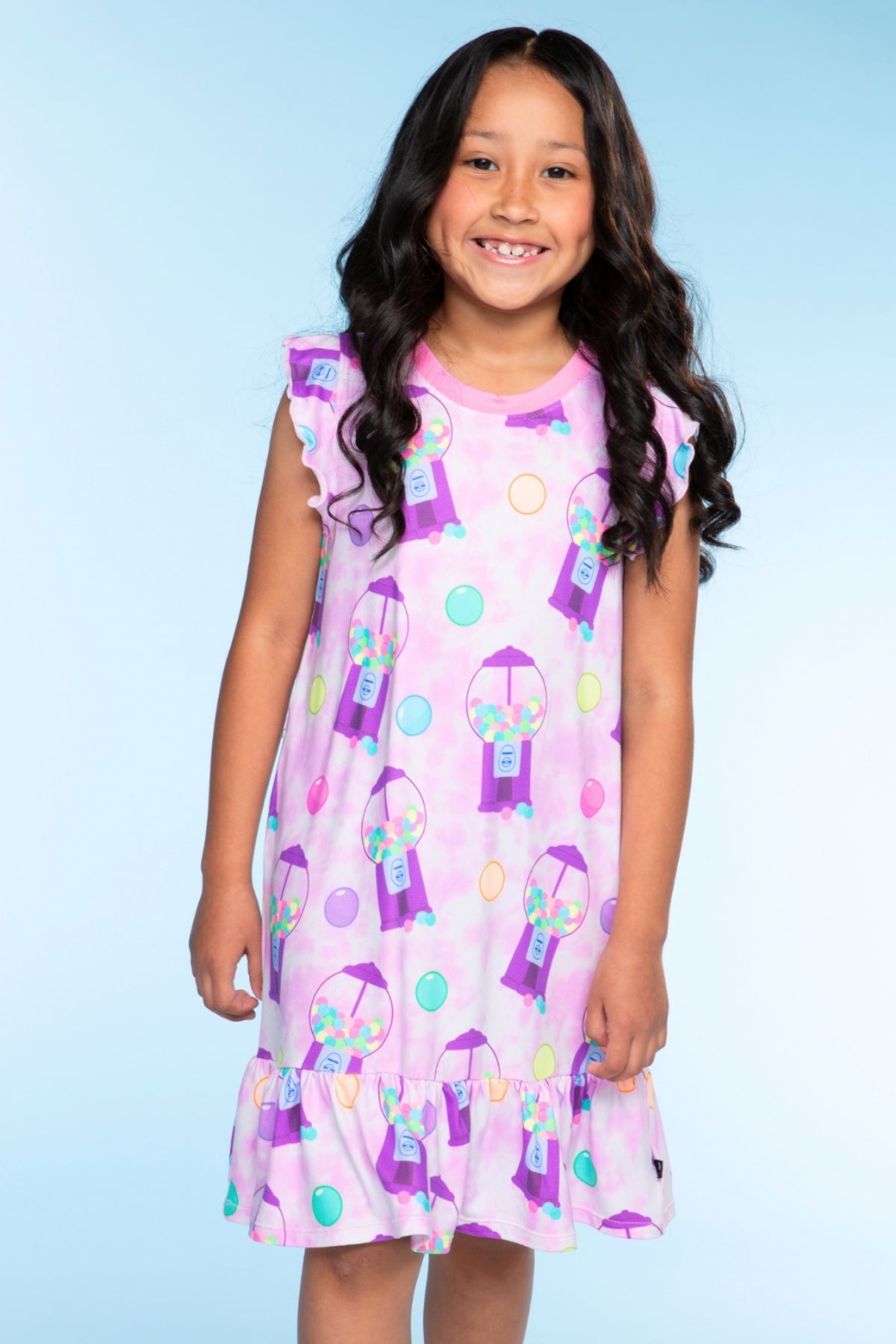 Simply Soft Flutter Sleeve Lounge Dress - Light Pink Makeup