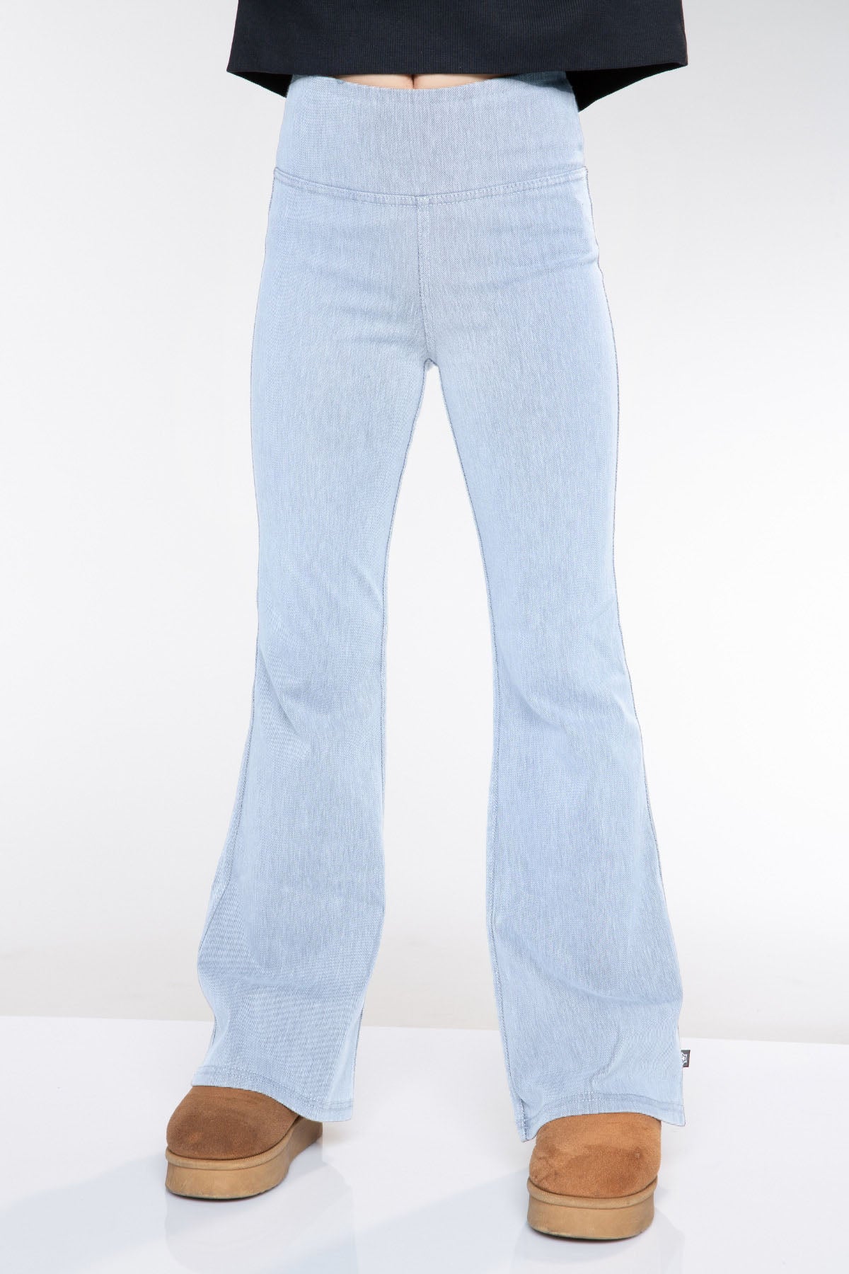 Super Stretch Soft Denim Flare Jegging - Light Blue Denim - NEW!
