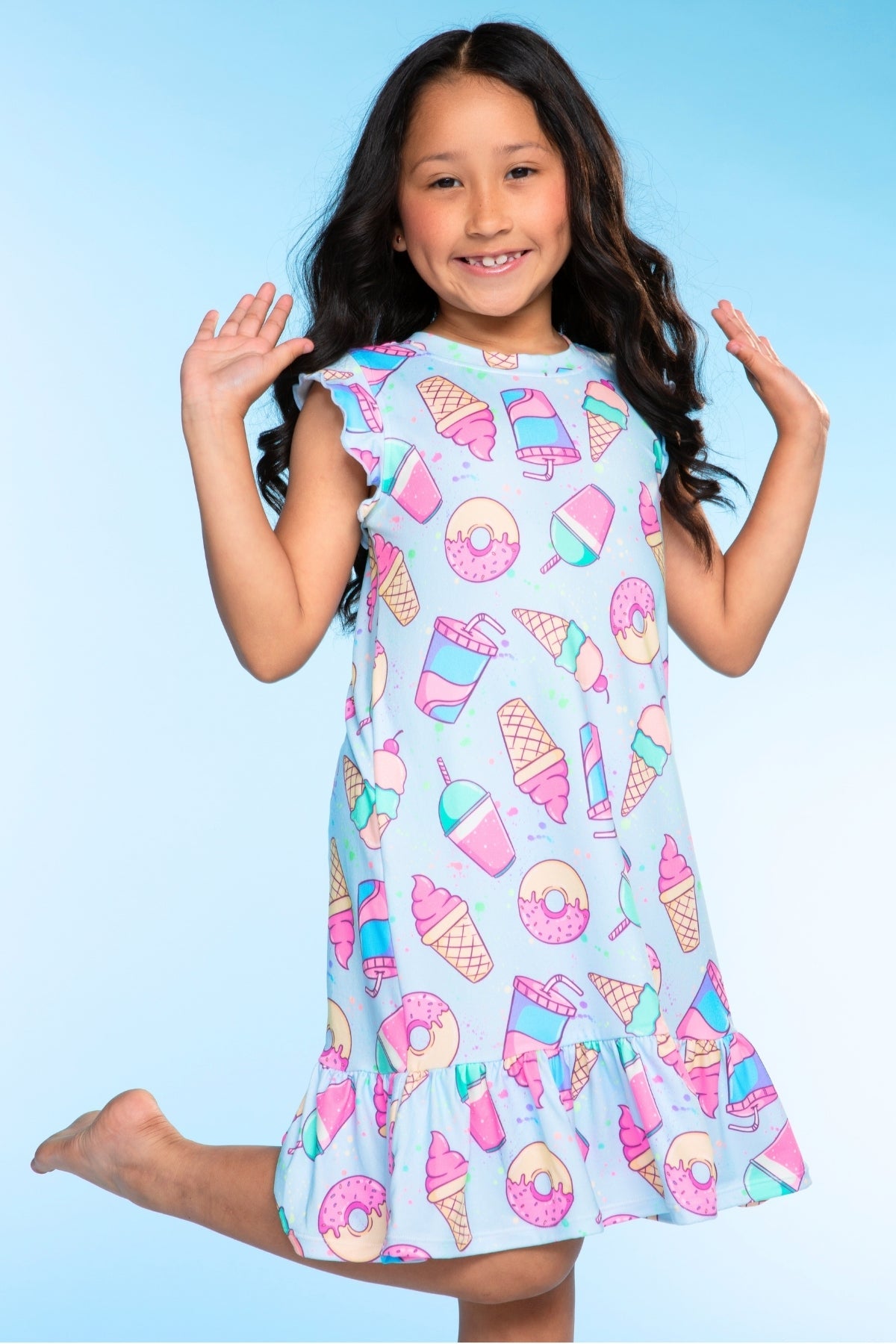 Simply Soft Flutter Sleeve Lounge Dress - Light Pink Makeup