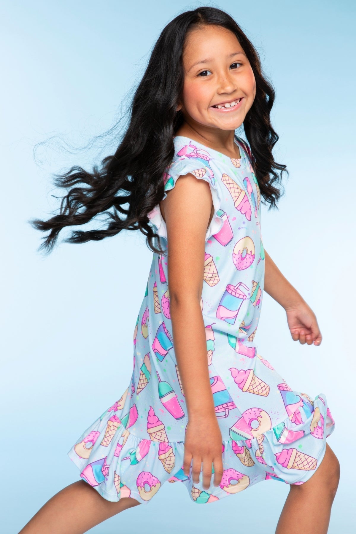 Simply Soft Flutter Sleeve Lounge Dress - Light Pink Makeup