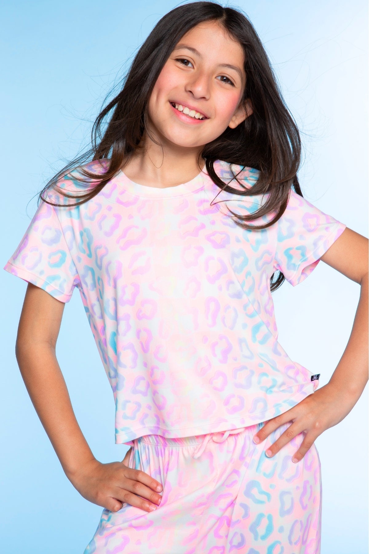 Simply Soft Easy Tee & Karate Pant - Dusty Pink Sticker Emojis