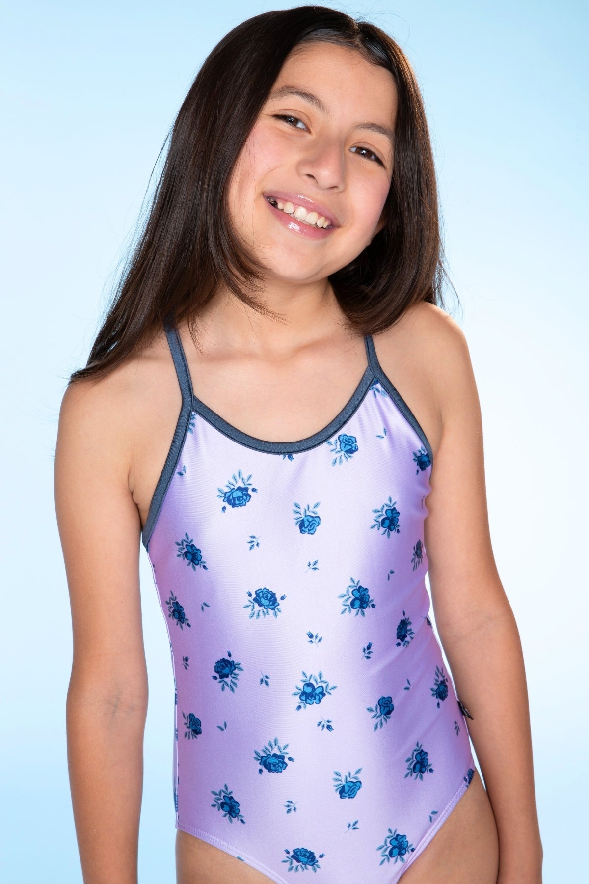 Strappy One Piece Swimsuit - Tie Dye Rainbow Ice Cream