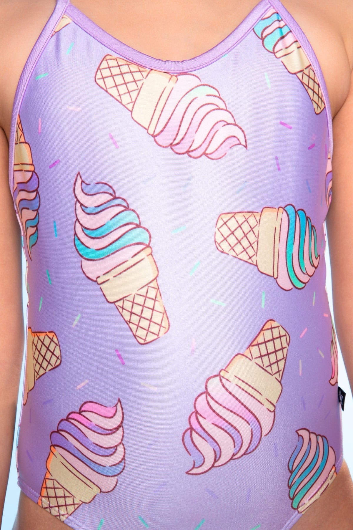 Strappy One Piece Swimsuit - Rainbow Smile & Stars