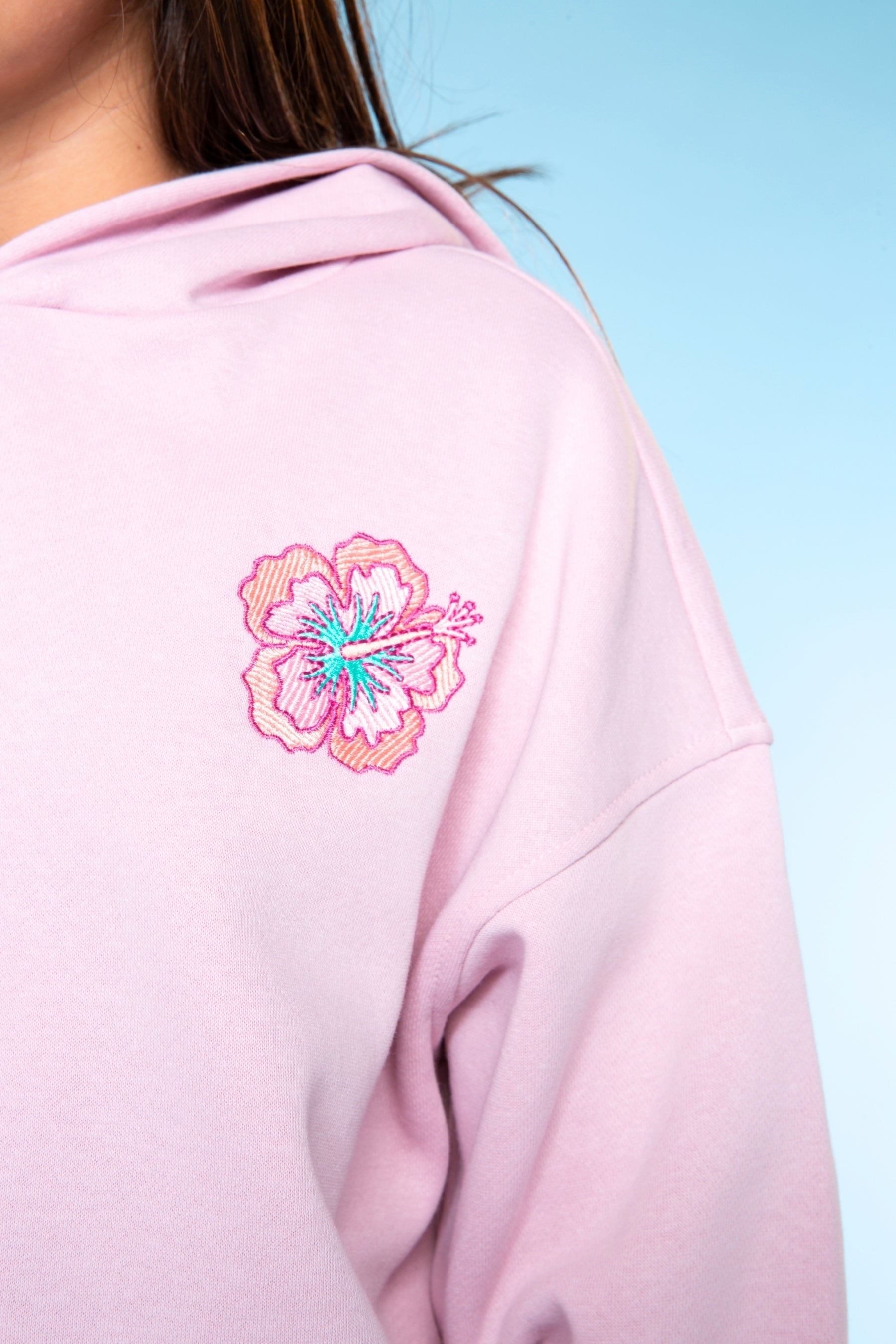 Cloud Soft French Terry Everyday Hoodie - Blush Focus On The Good Ditsy Lilac Floral