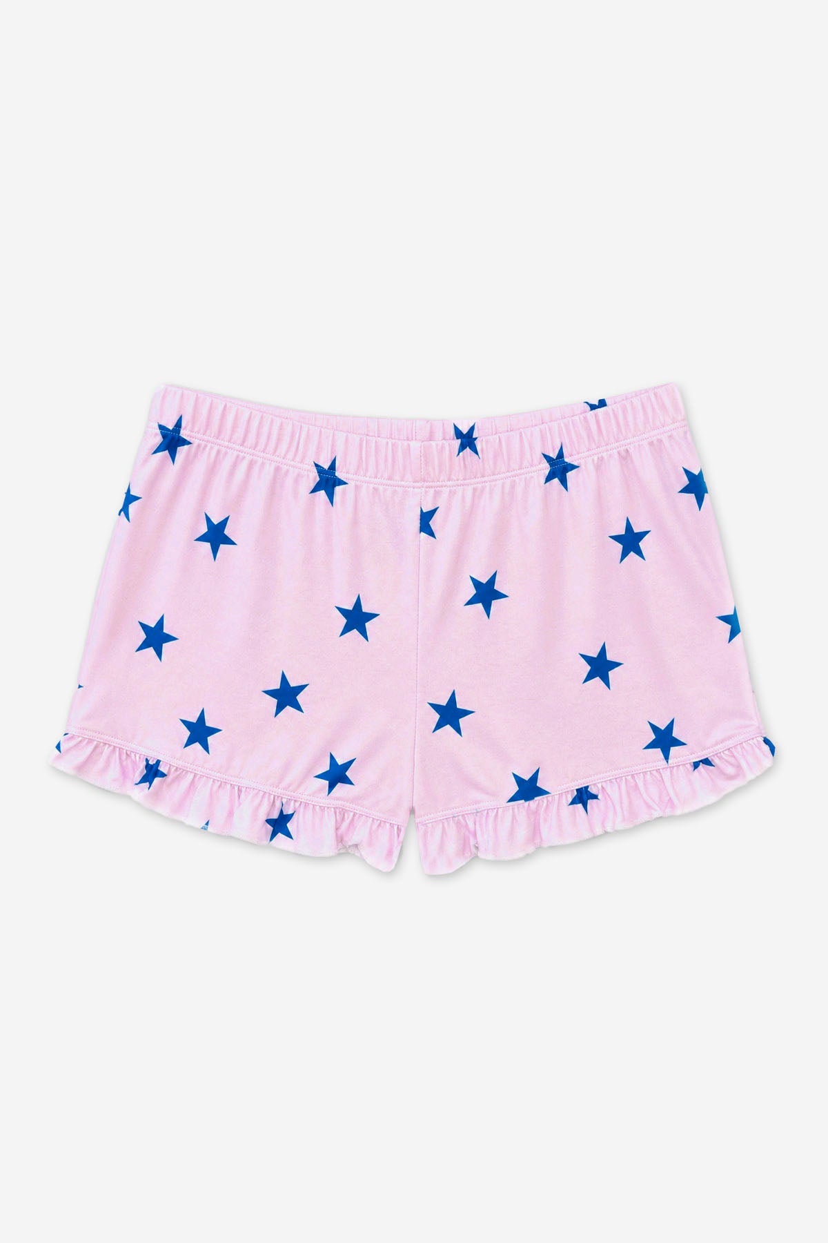 Simply Soft Ruffle Short - Pink Blue Star