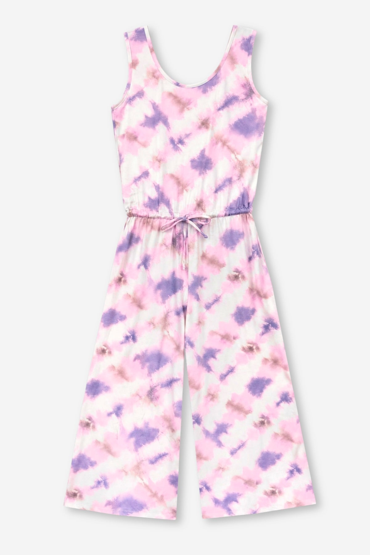 Simply Soft Tank Wide Leg Jumpsuit - Blush Mauve Tie Dye - NEW!