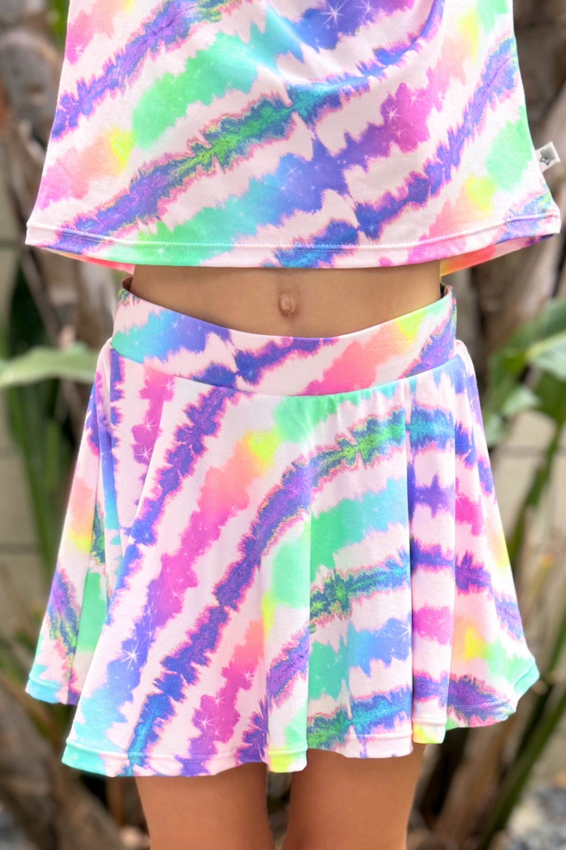 Simply Soft Easy Tee & Skort Set - Rainbow Tie Dye - NEW!