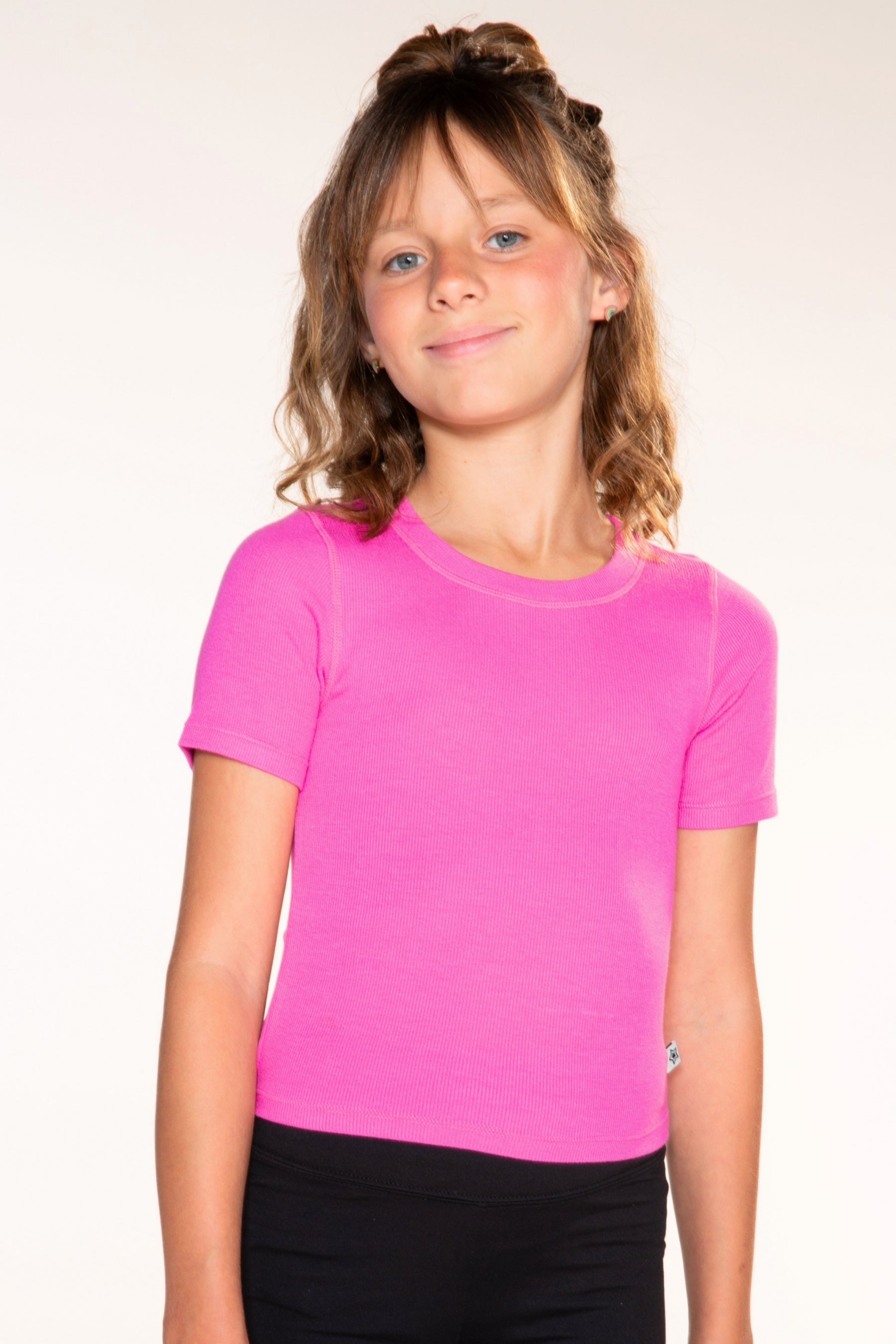 Ultra-Soft Ribbed Fitted Tee - White