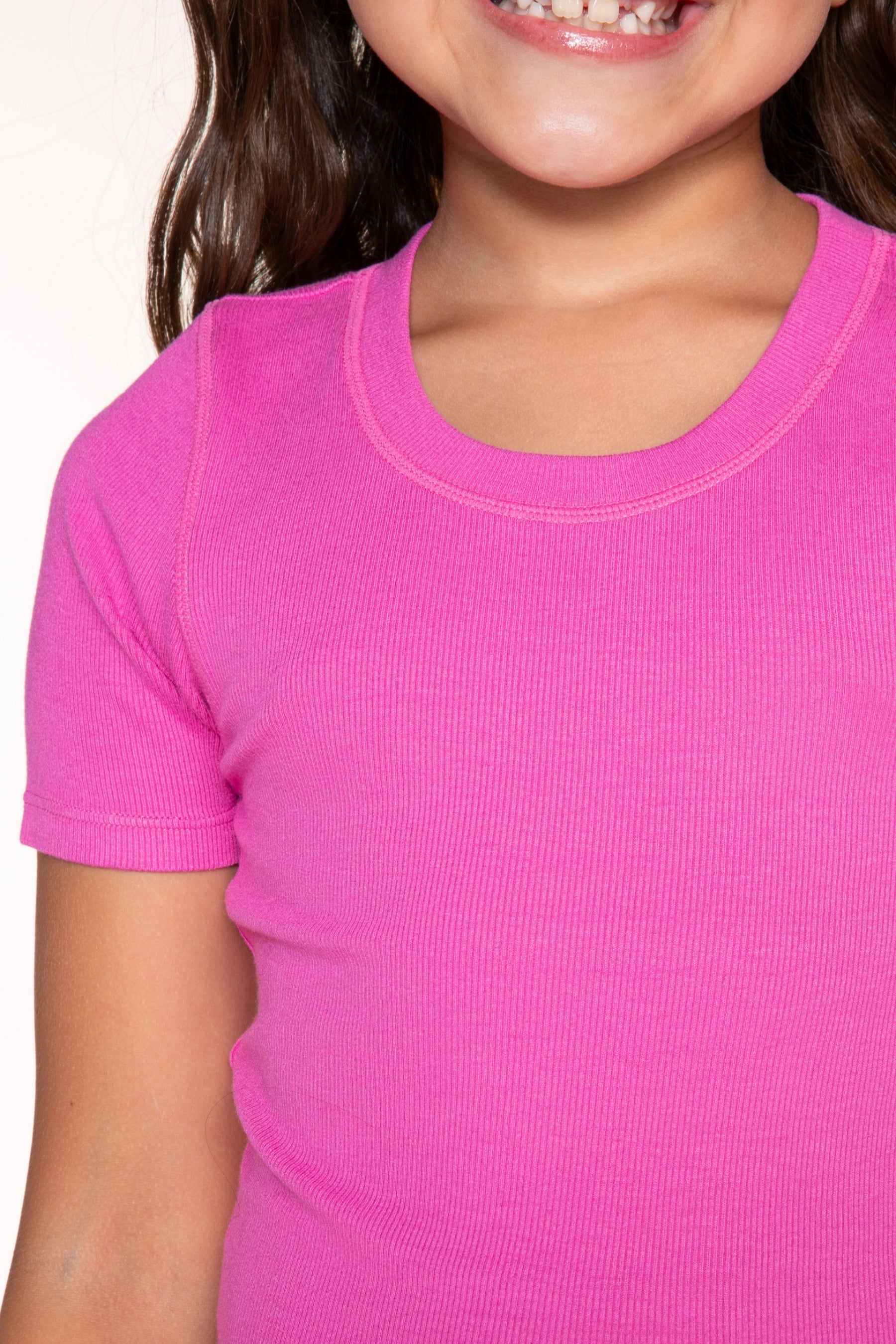 Ultra-Soft Ribbed Fitted Tee - White