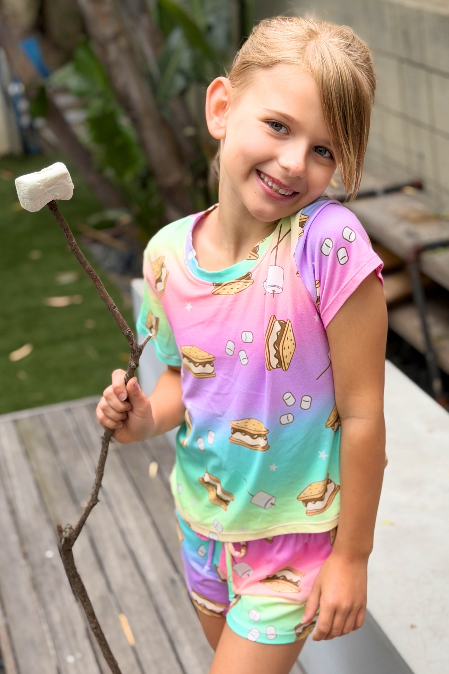 Simply Soft Easy Tee & Dolphin Short - Rainbow S'Mores - NEW!
