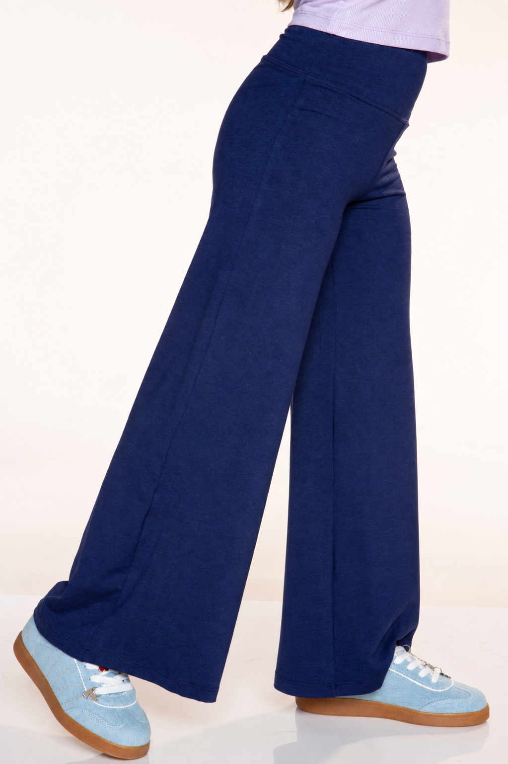 4-Pack Simply Soft Luxe Wide Leg Pant - Black | Navy Blue | Black Wht Stripe | Steel Pink Wht Stripe - NEW!