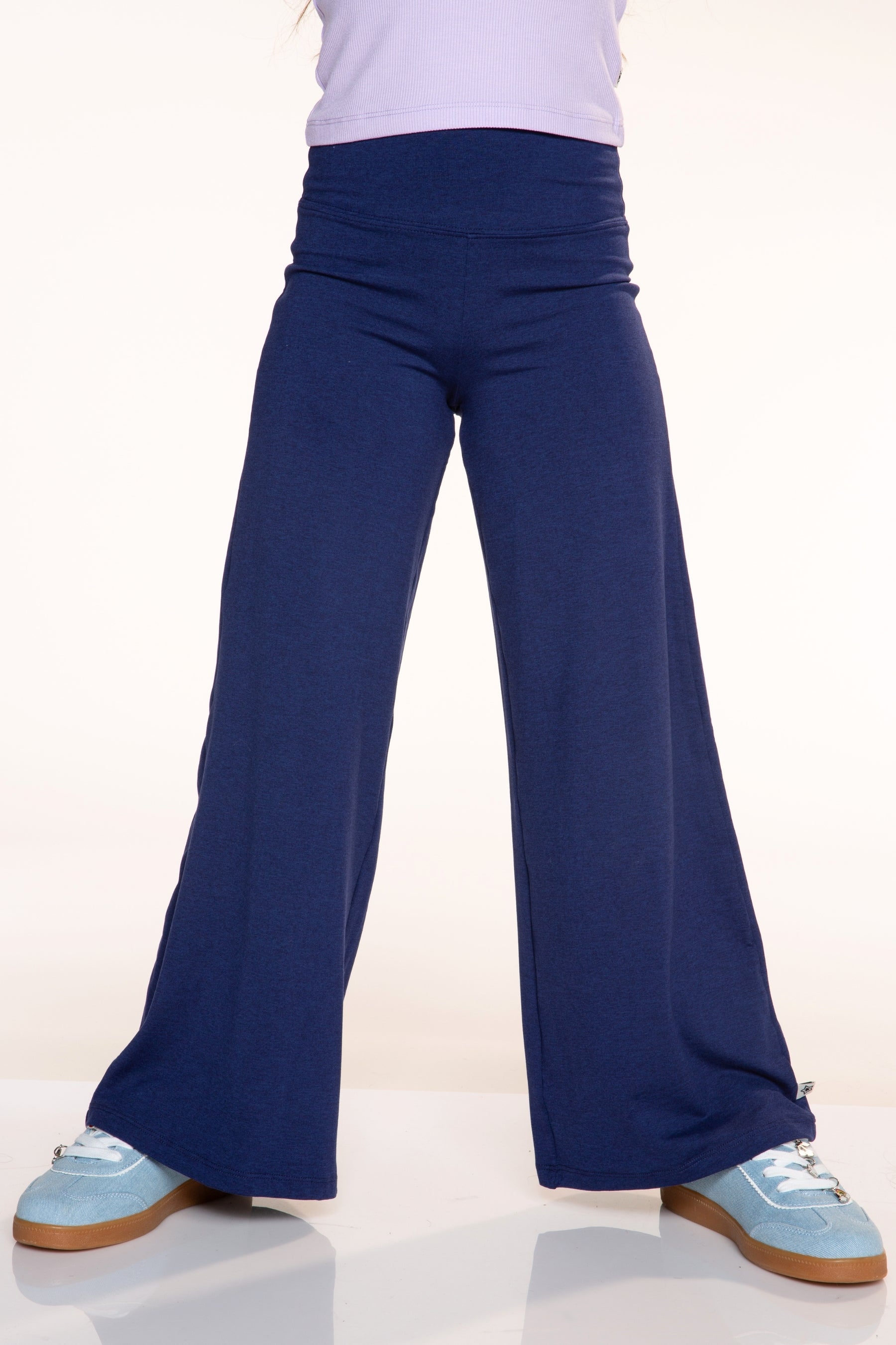 4-Pack Simply Soft Luxe Wide Leg Pant - Black | Navy Blue | Black Wht Stripe | Steel Pink Wht Stripe - NEW!