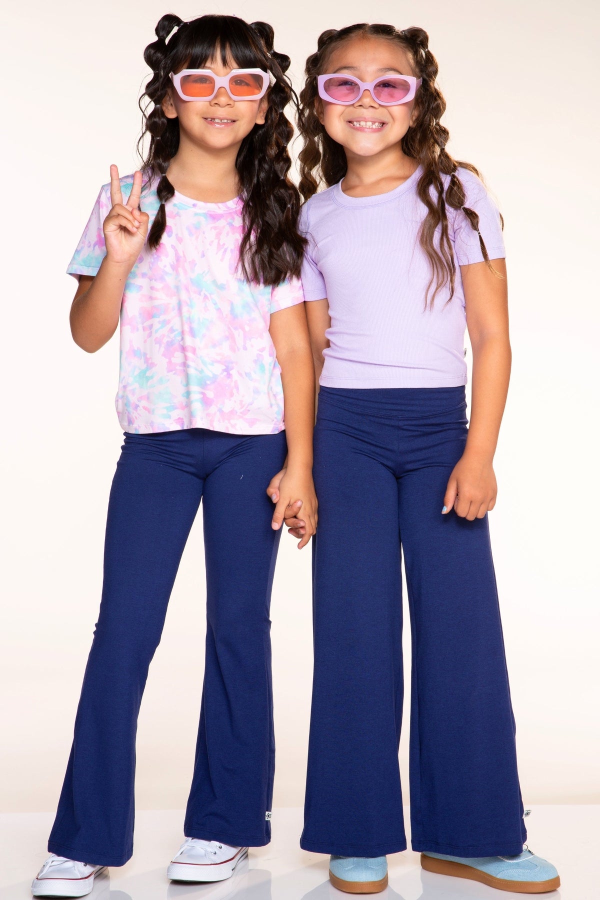 Simply Soft Luxe Wide Leg Pant - Steel Pink White Stripe - NEW!