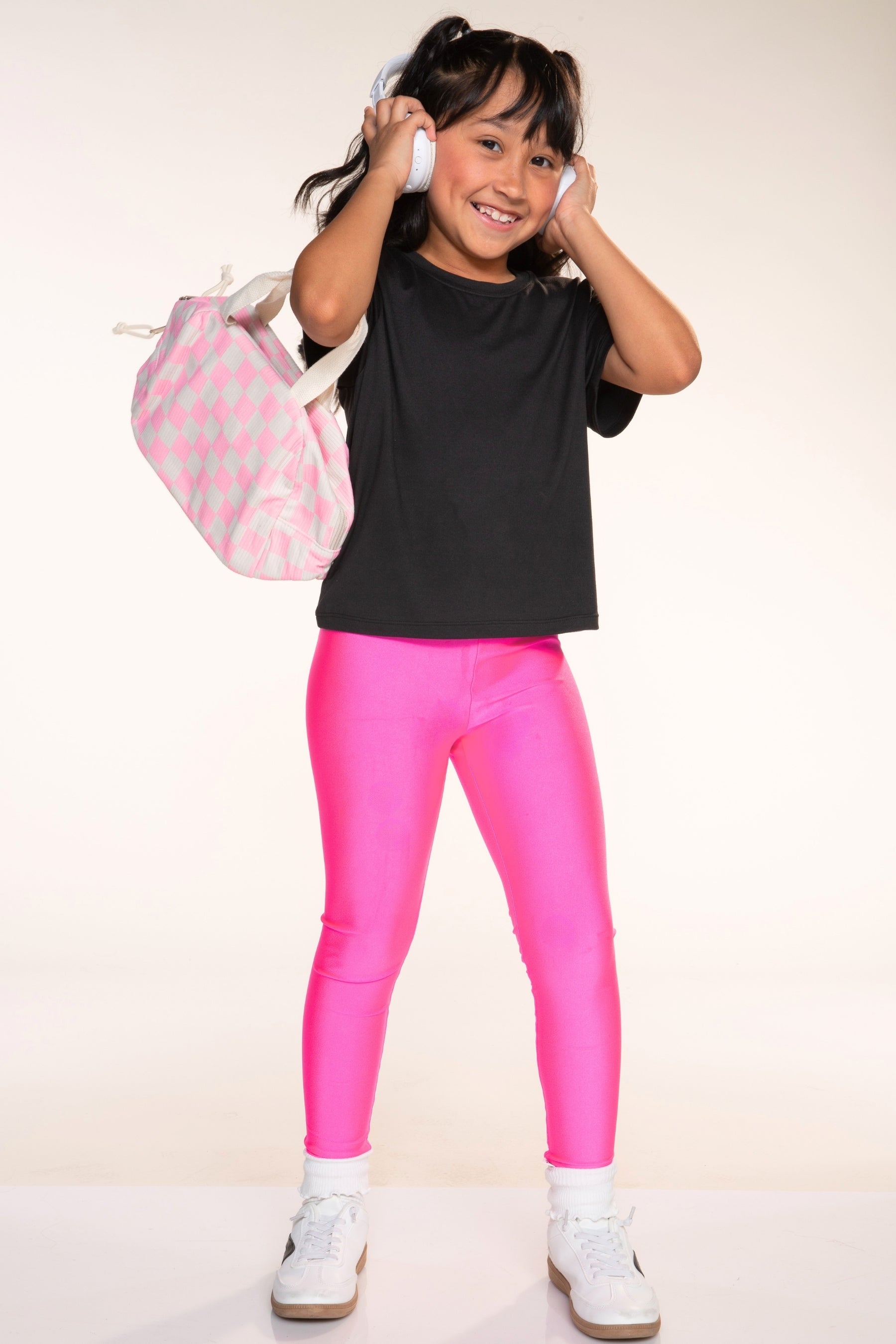 High Shine Long Legging - Neon Pink - NEW!