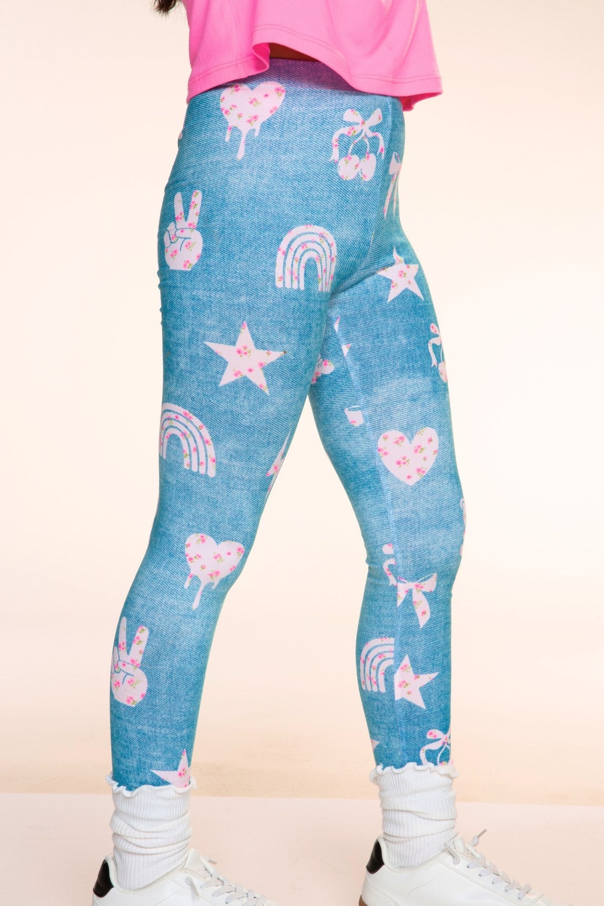 Simply Soft Long Legging. - Taupe Pink Leopard Star - NEW!