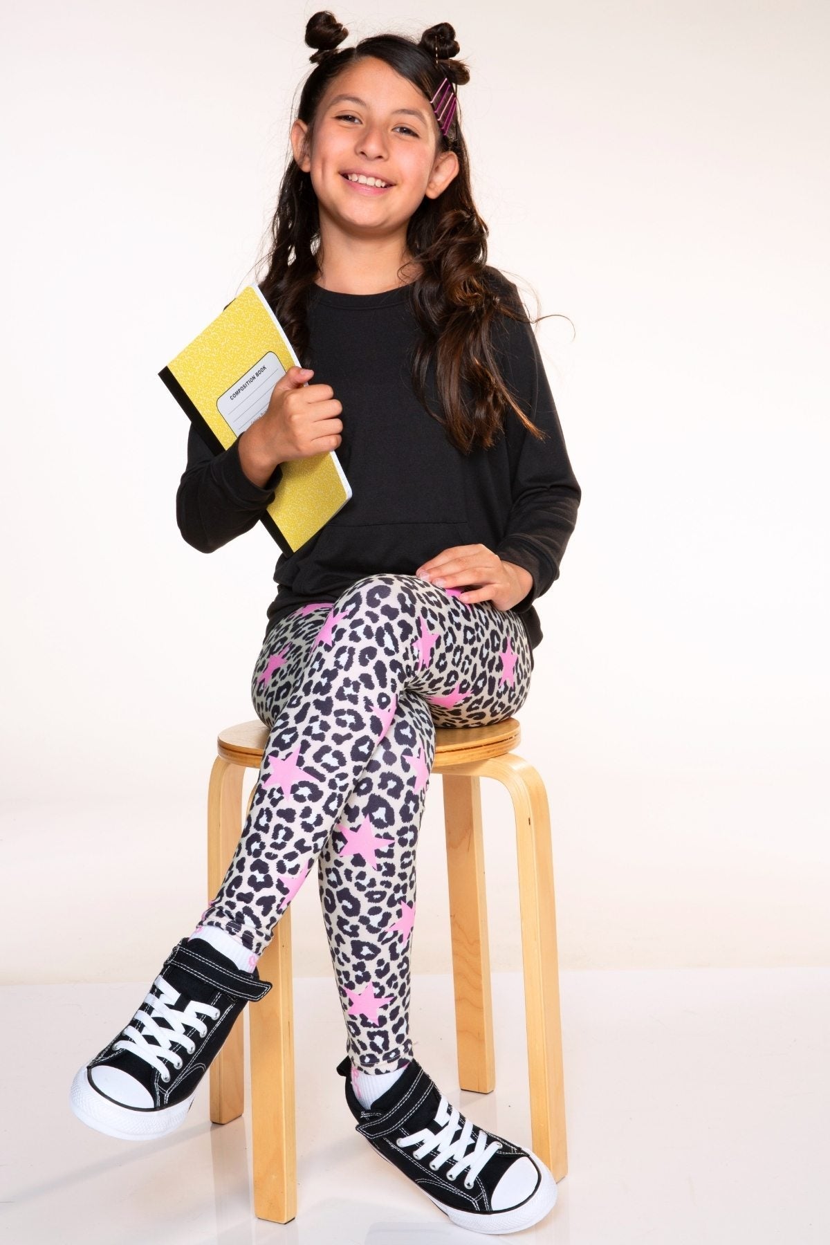Simply Soft Long Legging. - Taupe Pink Leopard Star - NEW!