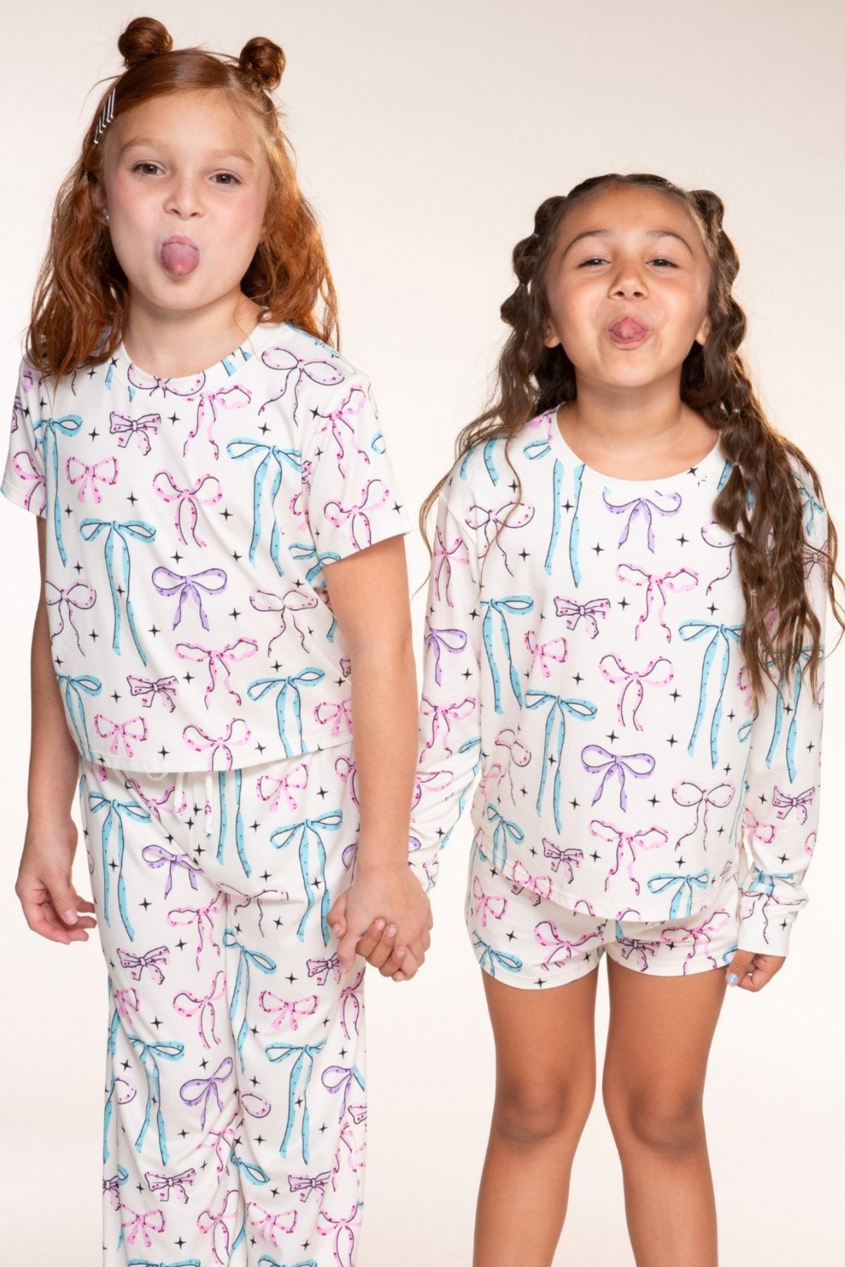 Simply Soft Long Sleeve Easy Tee & Dolphin Short - Ivory Floral Bow - NEW!