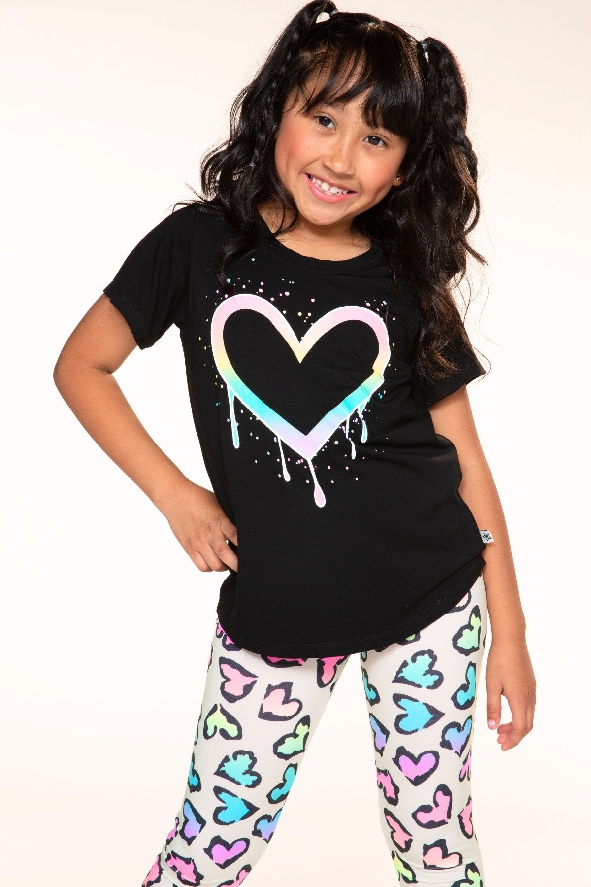 Simply Soft Long Legging. - Rainbow Leopard Heart - NEW!