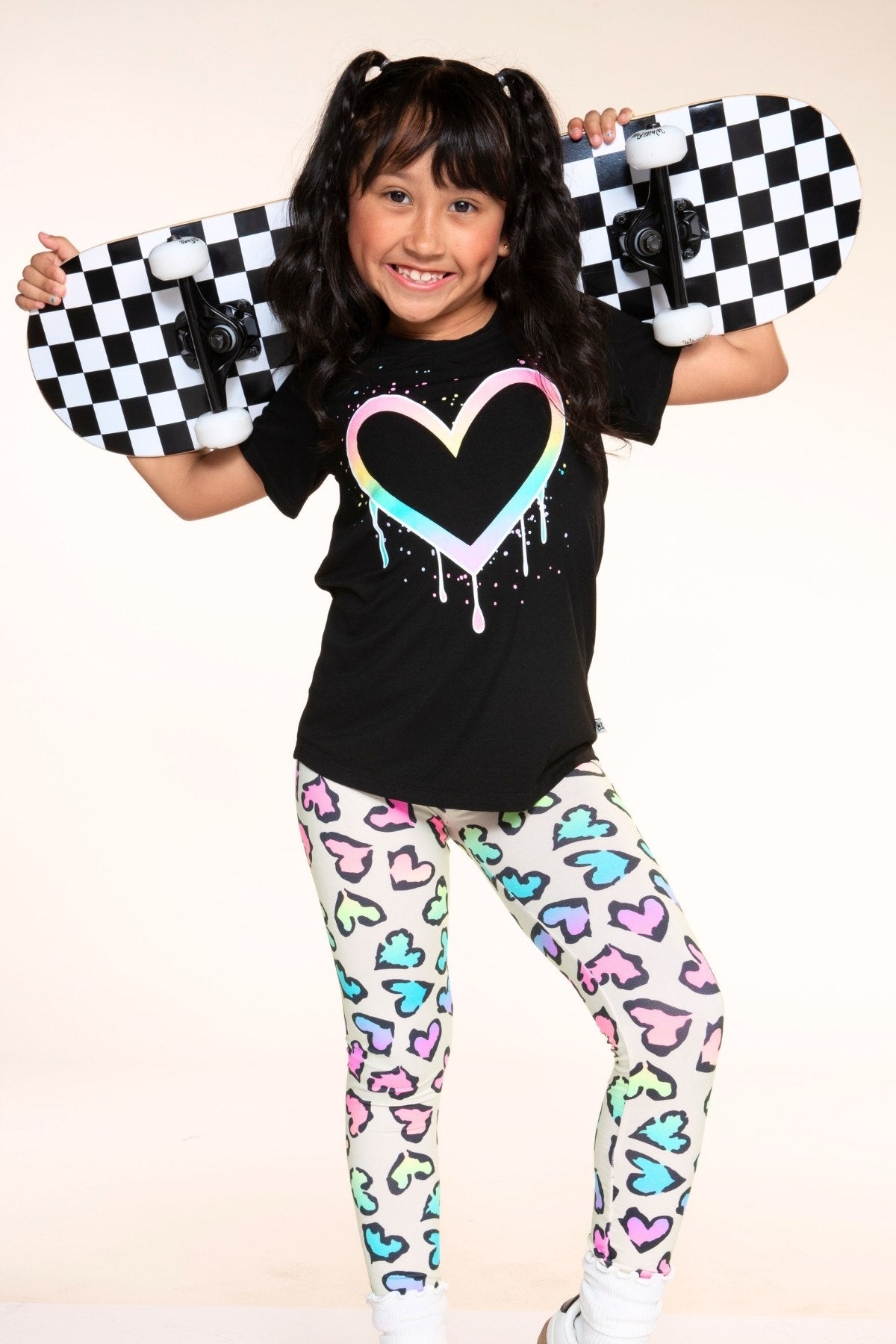 Simply Soft Long Legging. - Rainbow Leopard Heart - NEW!
