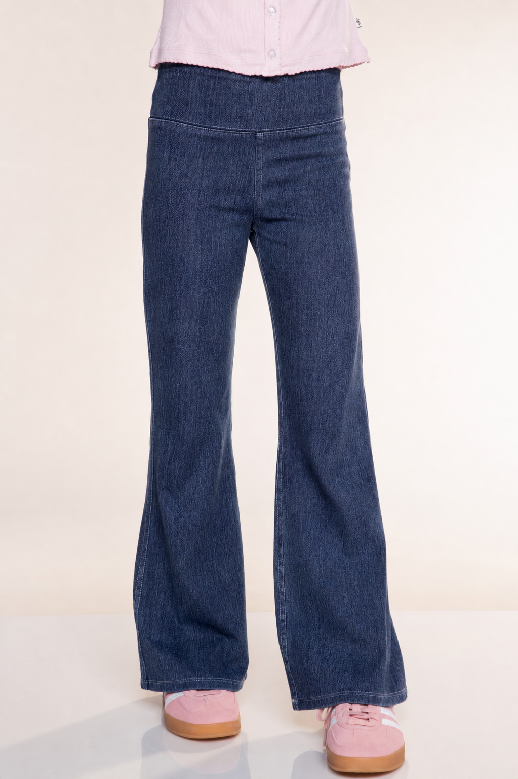Super Stretch Soft Denim Flare Jegging - Light Blue Denim - NEW!