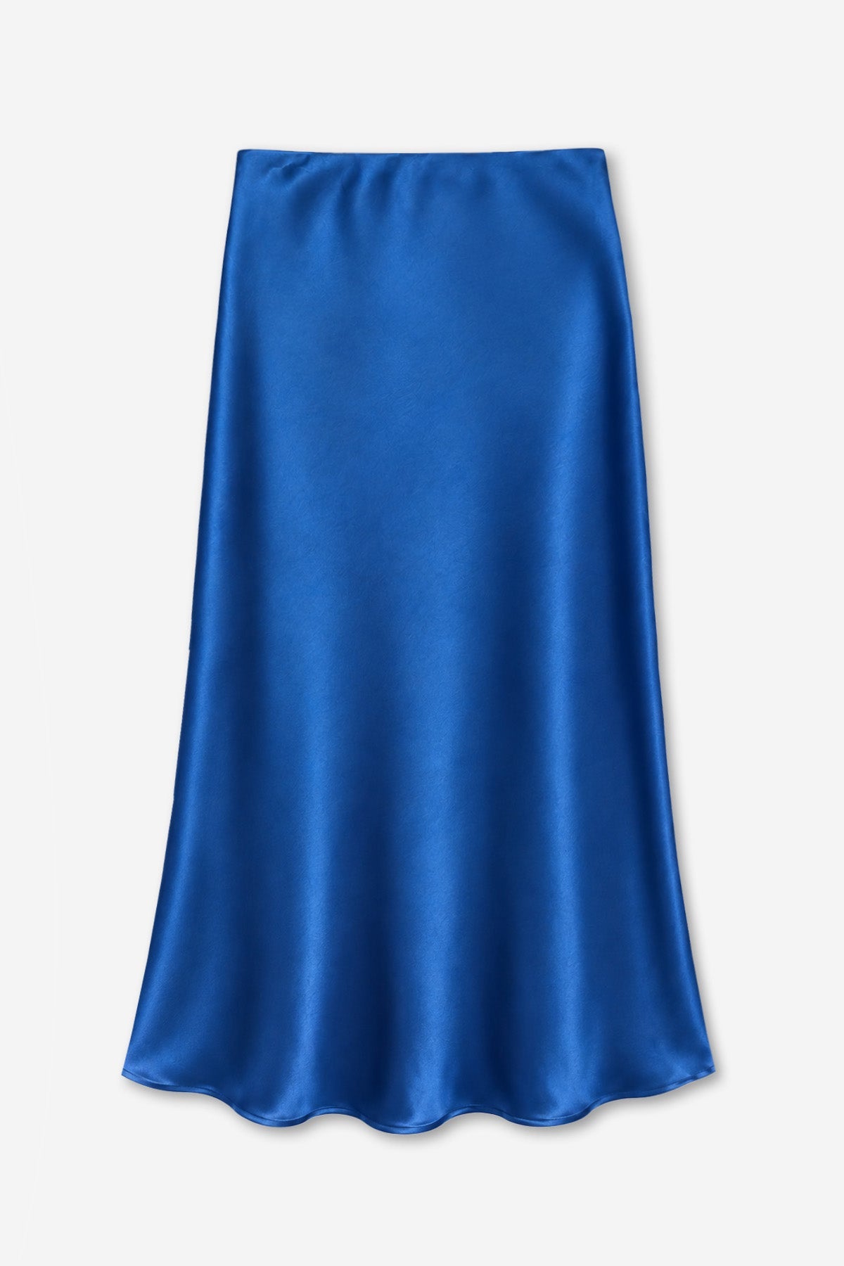 Washed Satin Maxi Skirt - Blue Ice - NEW!
