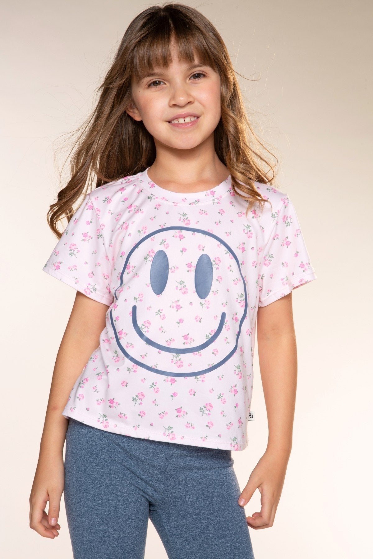 3 Pack Simply Soft Easy Tee - Pink Floral Smile | White Pink Smile | Ice Blue Pink Denim Tie Dye - NEW!