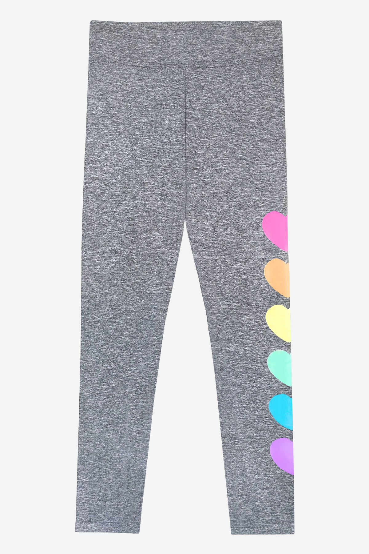 Simply Soft Luxe Mid-Rise Long Legging - Heather Grey Rainbow Heart - NEW!