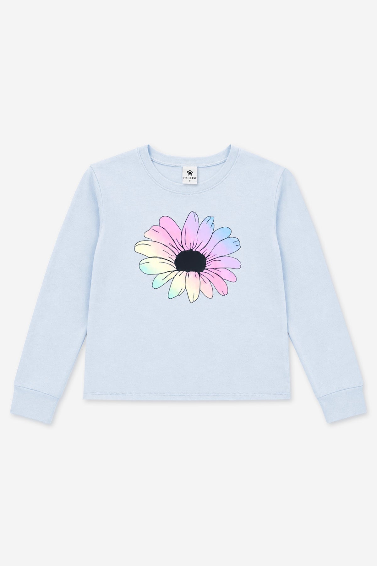 3 Pack Washed Cotton Long Sleeve Easy Tee - Cloud Denim Floral | Mauve Ivory Bow | Charcoal Pink Sketch Emojis - NEW!