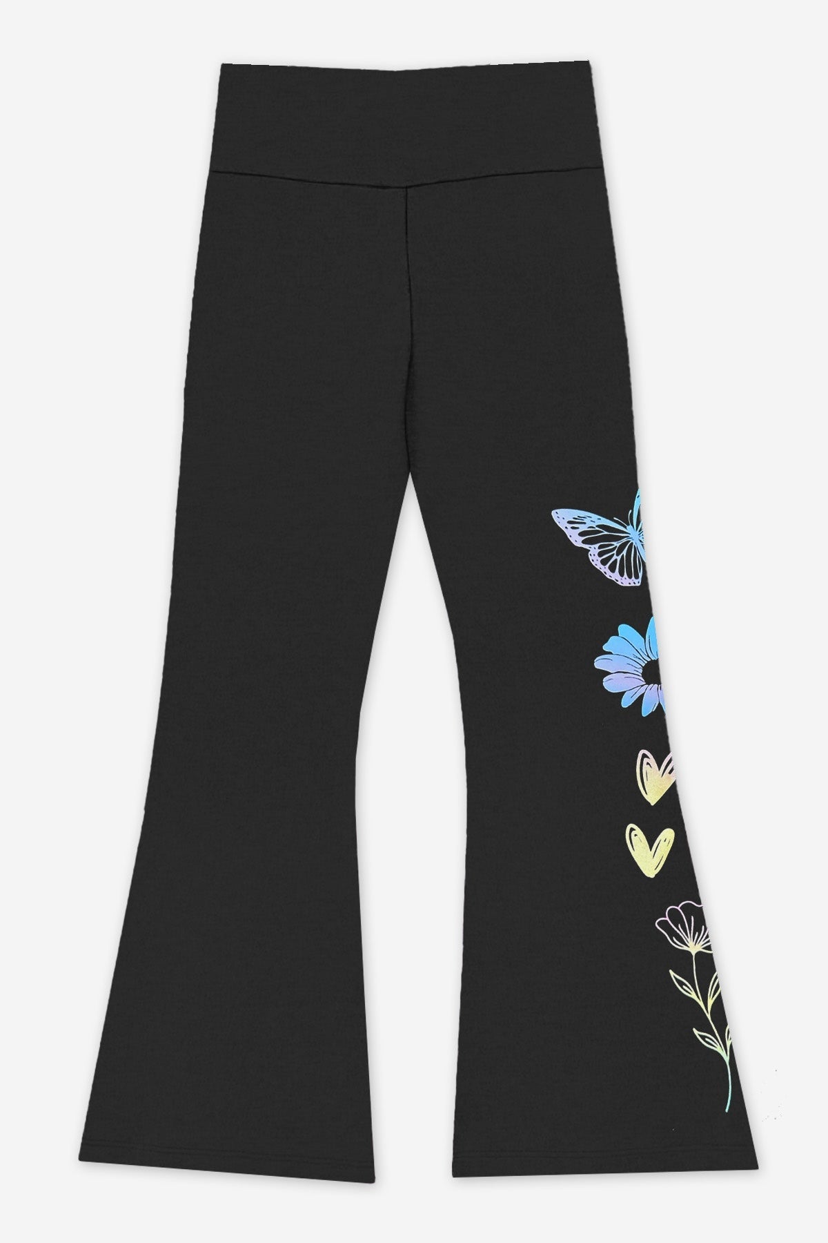 Simply Soft Luxe Flare Legging - Vintage Denim Light Pink Emoji - NEW!