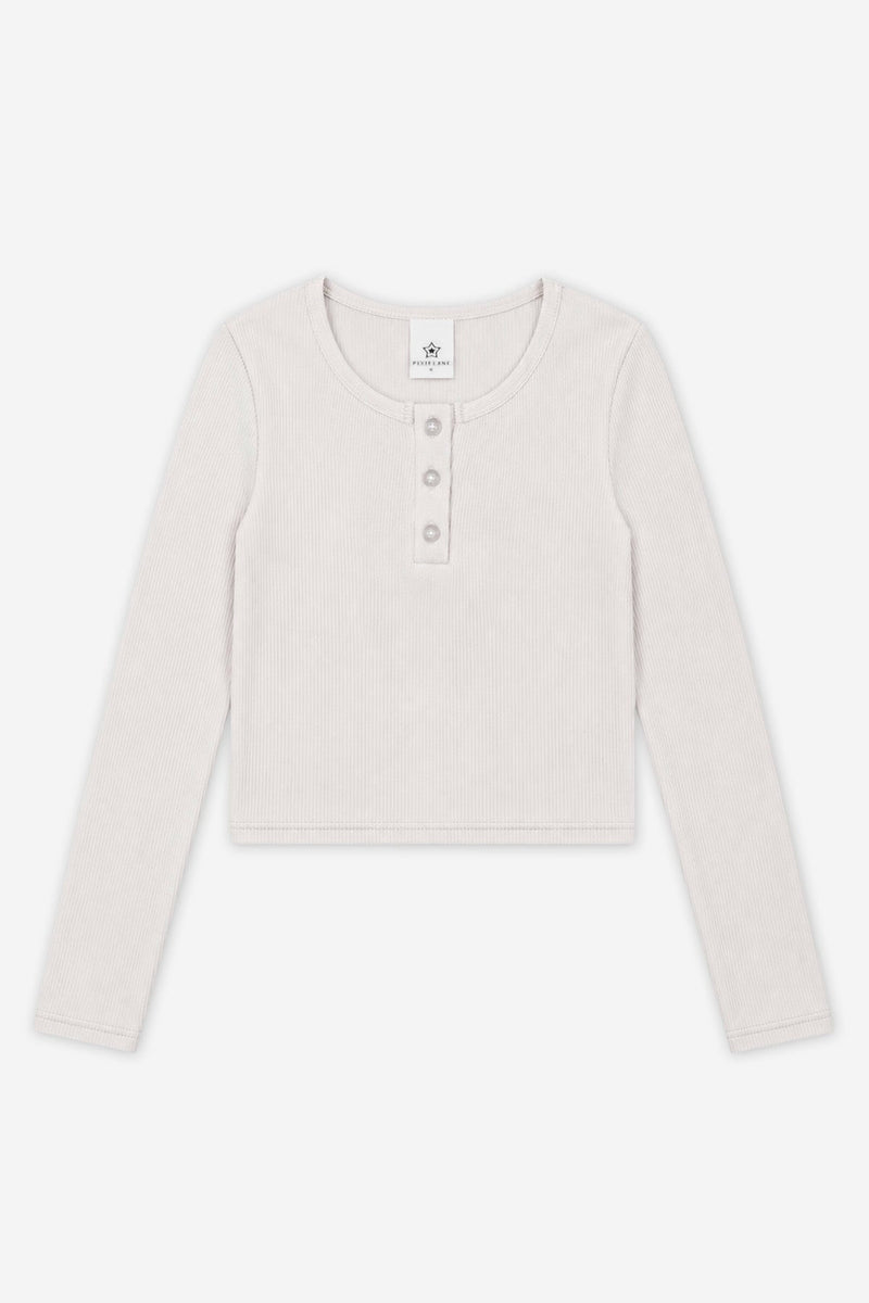 Ultra-Soft Rib Long Sleeve Fitted Henley
