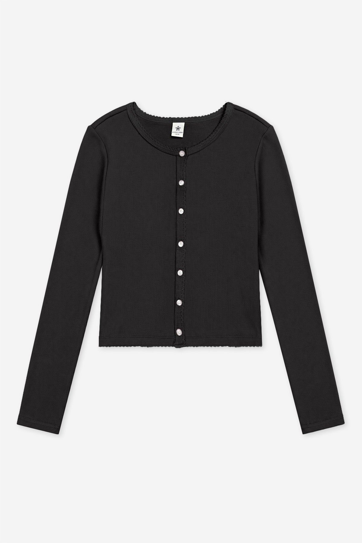 Ultra-Soft Rib Long Sleeve Cardigan - Jet Black - NEW!