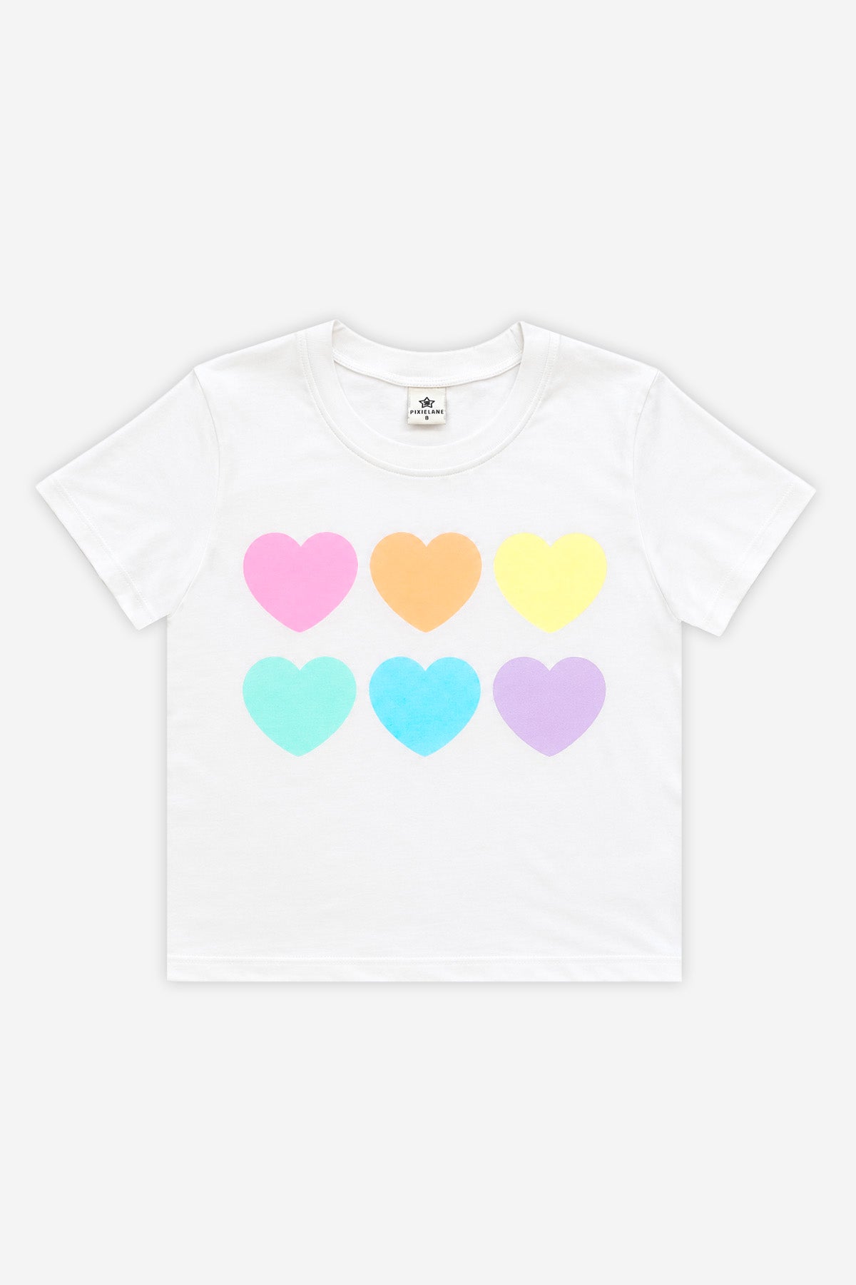 Simply Soft Easy Tee - White Rainbow Heart - NEW!