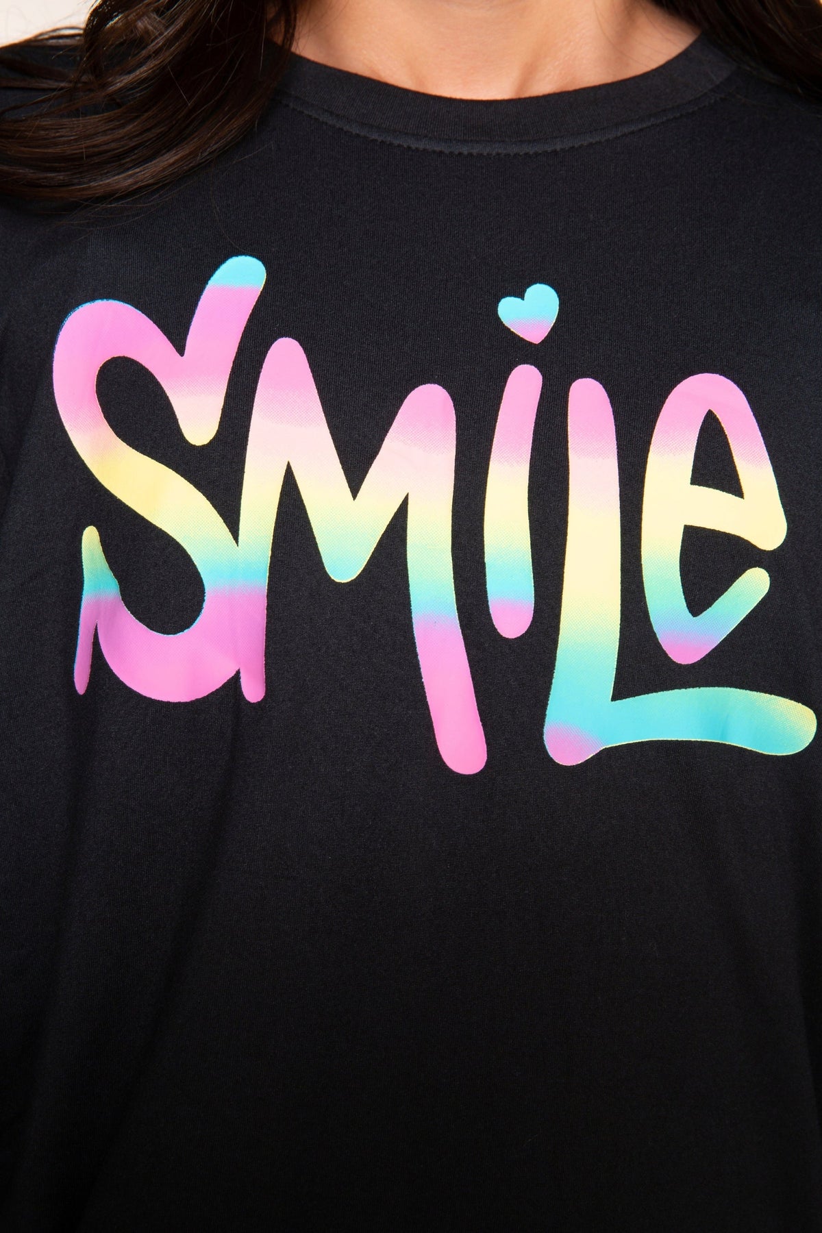 3-Pack Simply Soft Long Sleeve Crew Top - Light Pink Charms | Black Gradient Smile | Grey Good Vibes Peace - NEW!