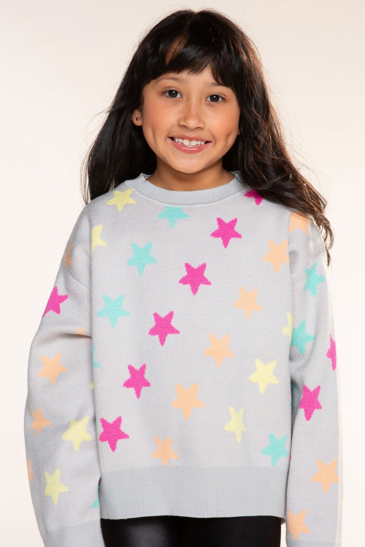 Yummy Soft Crew Neck Sweater - Bubble Gum Pink Green Ivory Candy Canes - NEW!