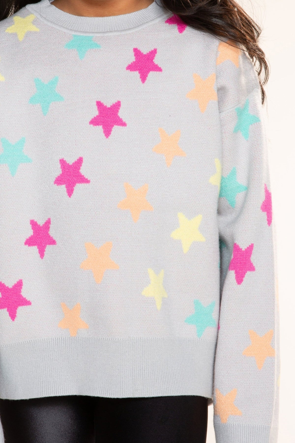 Yummy Soft Crew Neck Sweater - Bubble Gum Pink Green Ivory Candy Canes - NEW!