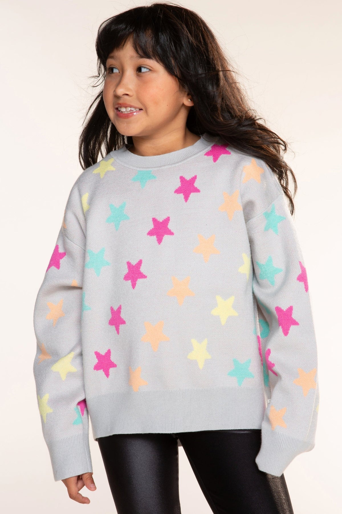 Yummy Soft Crew Neck Sweater - Bubble Gum Pink Green Ivory Candy Canes - NEW!