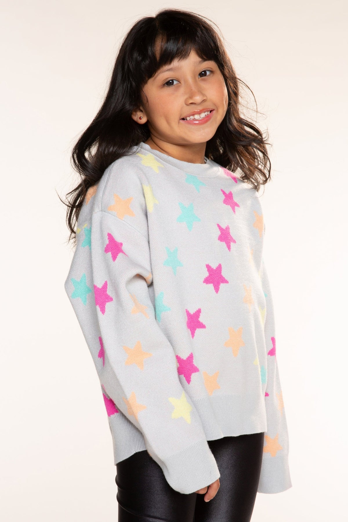 Yummy Soft Crew Neck Sweater - Bubble Gum Pink Green Ivory Candy Canes - NEW!