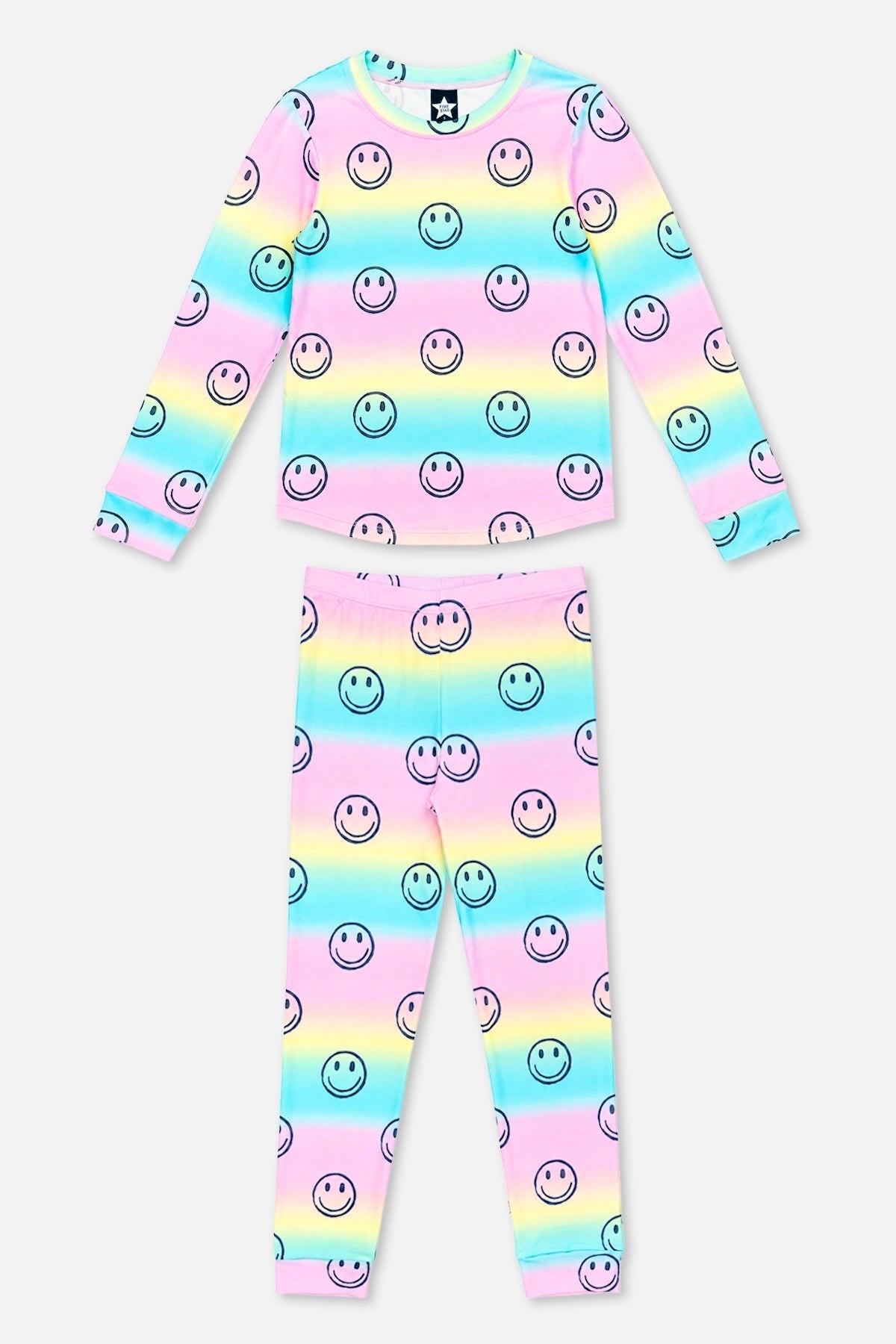 Simply Soft Long Sleeve Tee & Slim Lounge Pant - Rainbow Smile - NEW!