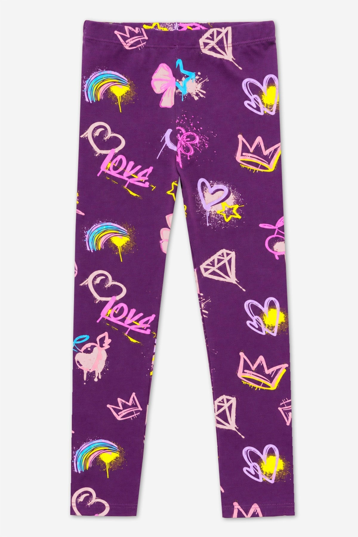 Simply Soft Long Legging. - Dk Purple Rainbow Graffiti - NEW!