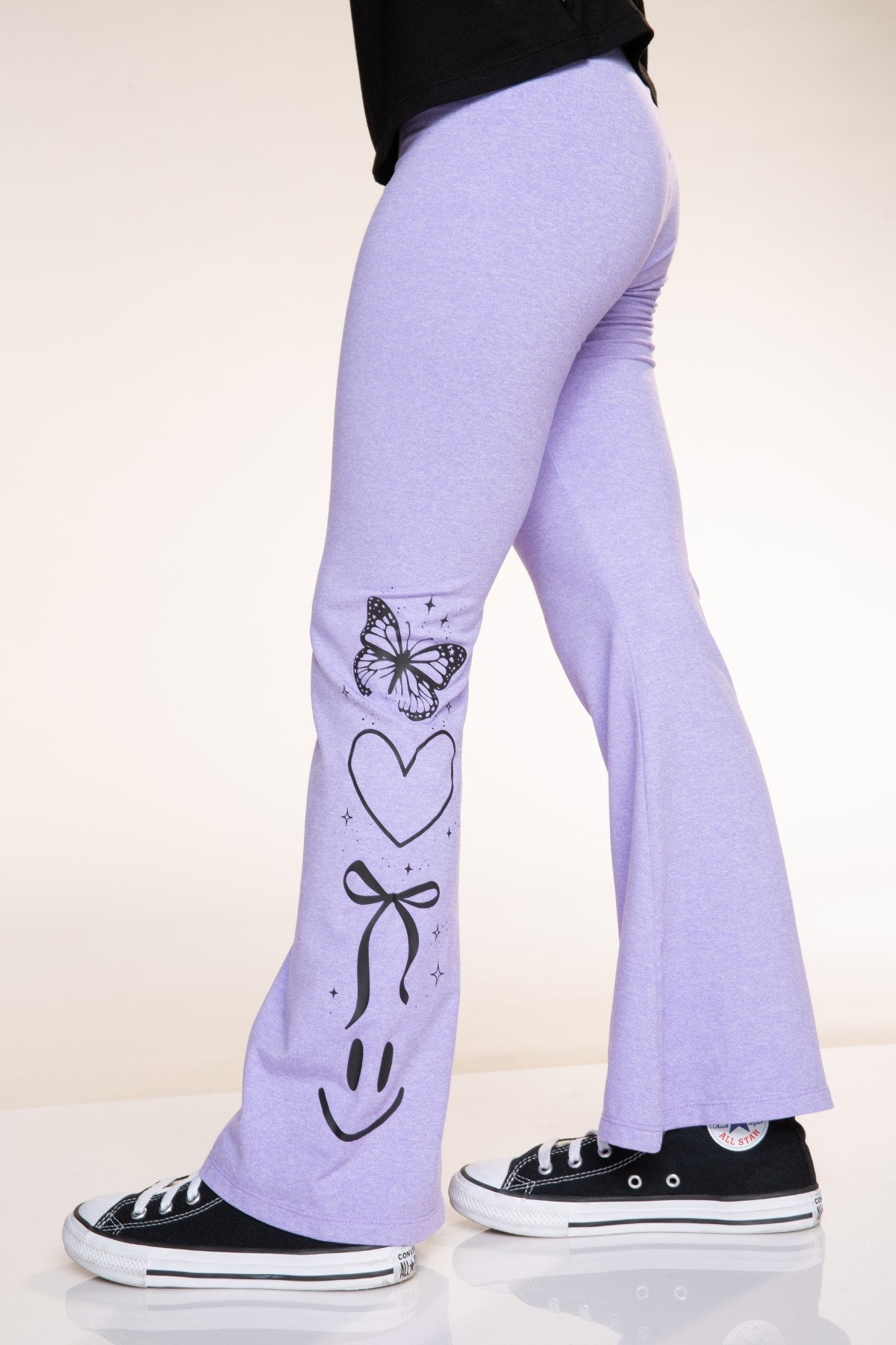 Simply Soft Luxe Flare Legging - Steel Rainbow Stars - NEW!