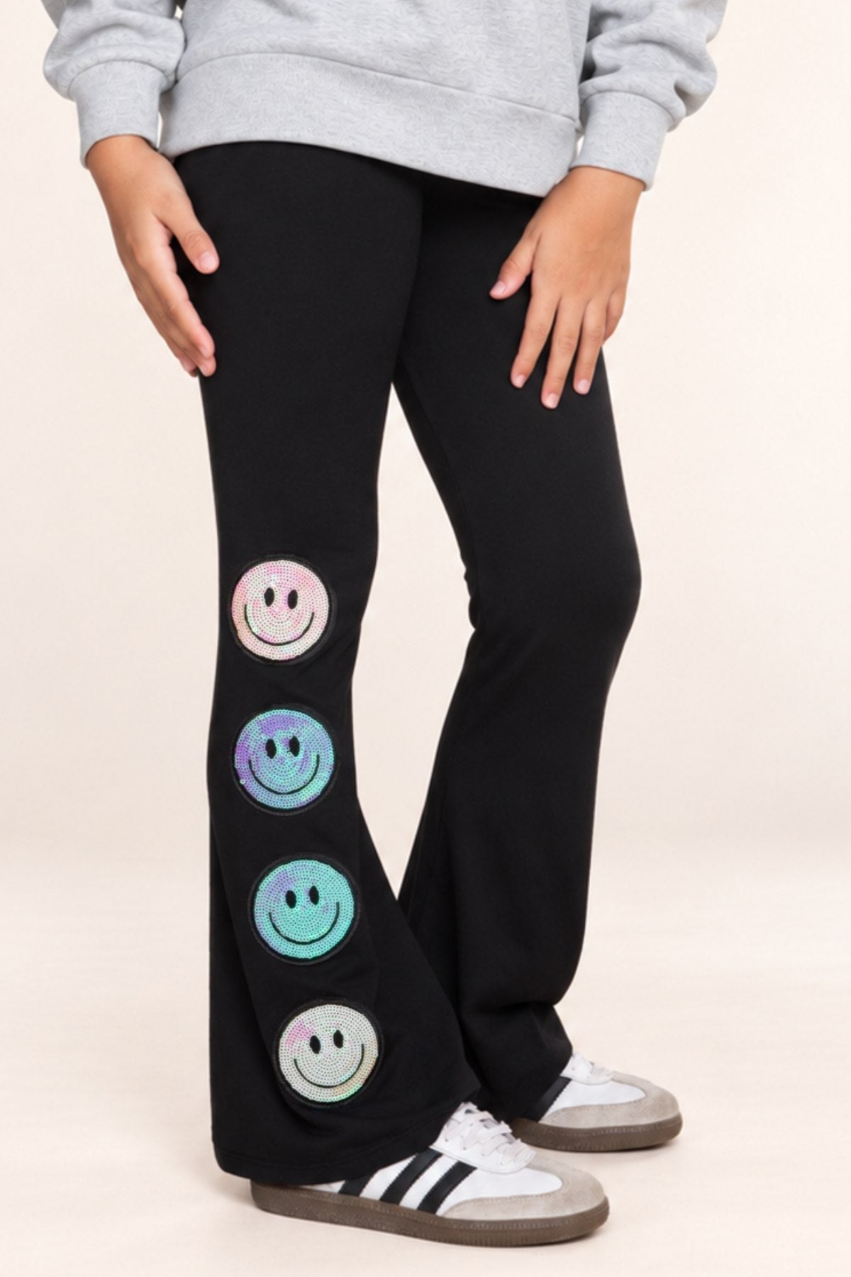 Simply Soft Luxe Flare Legging - Steel Rainbow Stars - NEW!