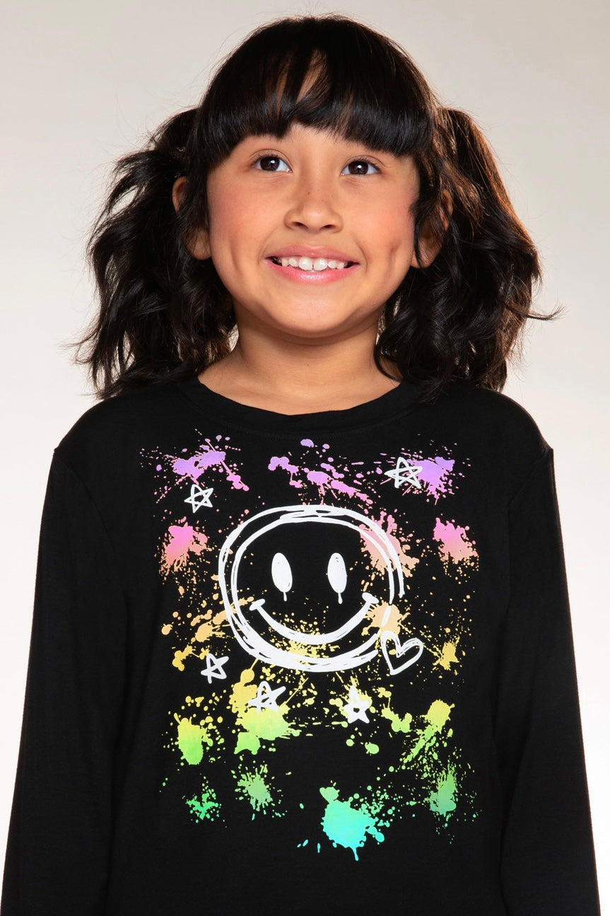 Modal Long Sleeve Shirttail Top - Heather Grey Leopard Star - NEW!