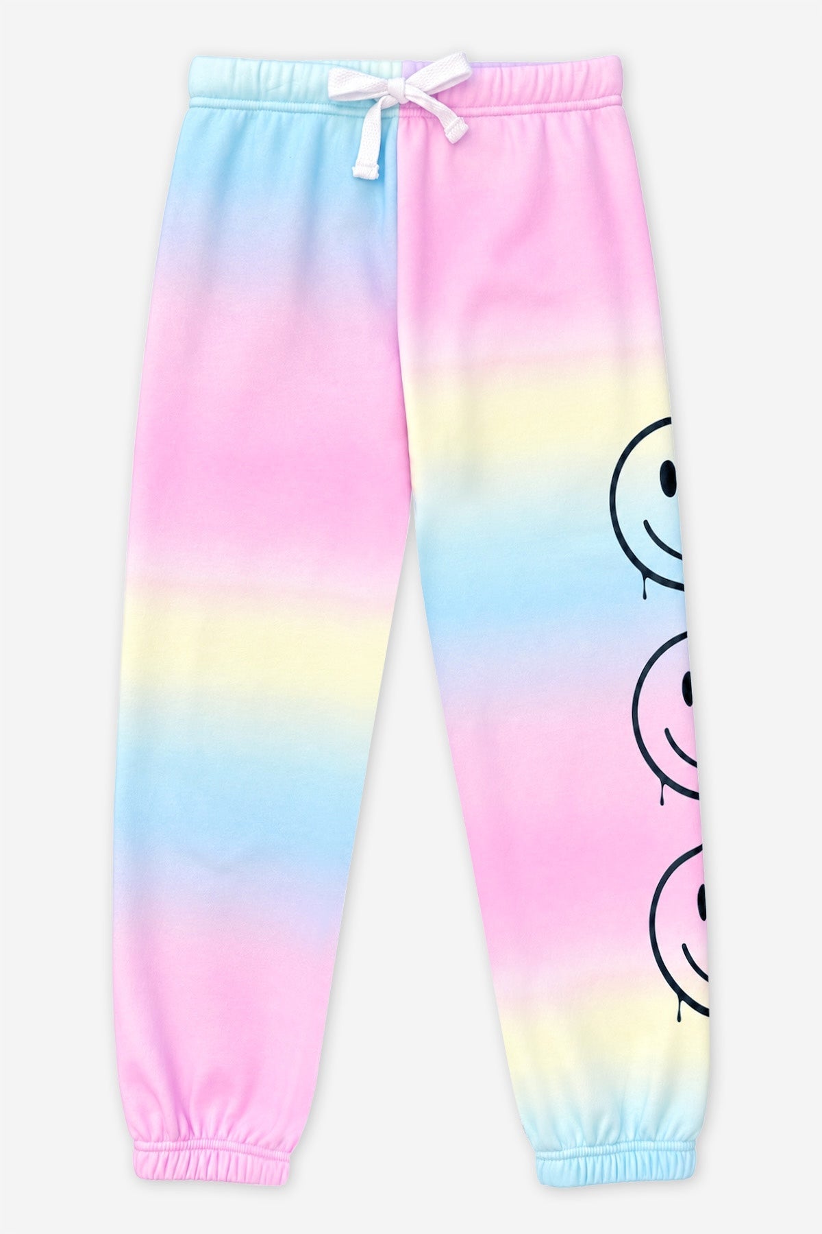 Cloud Soft French Terry Sweatpant - Black Rainbow Heart Bolt - NEW!