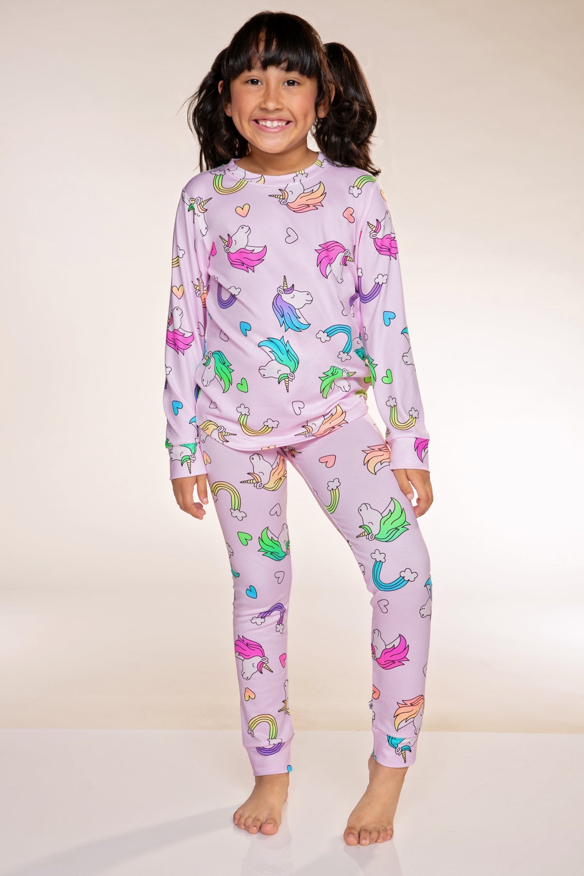 Simply Soft Long Sleeve Tee & Slim Lounge Pant - Pink Rainbow Unicorn - NEW!