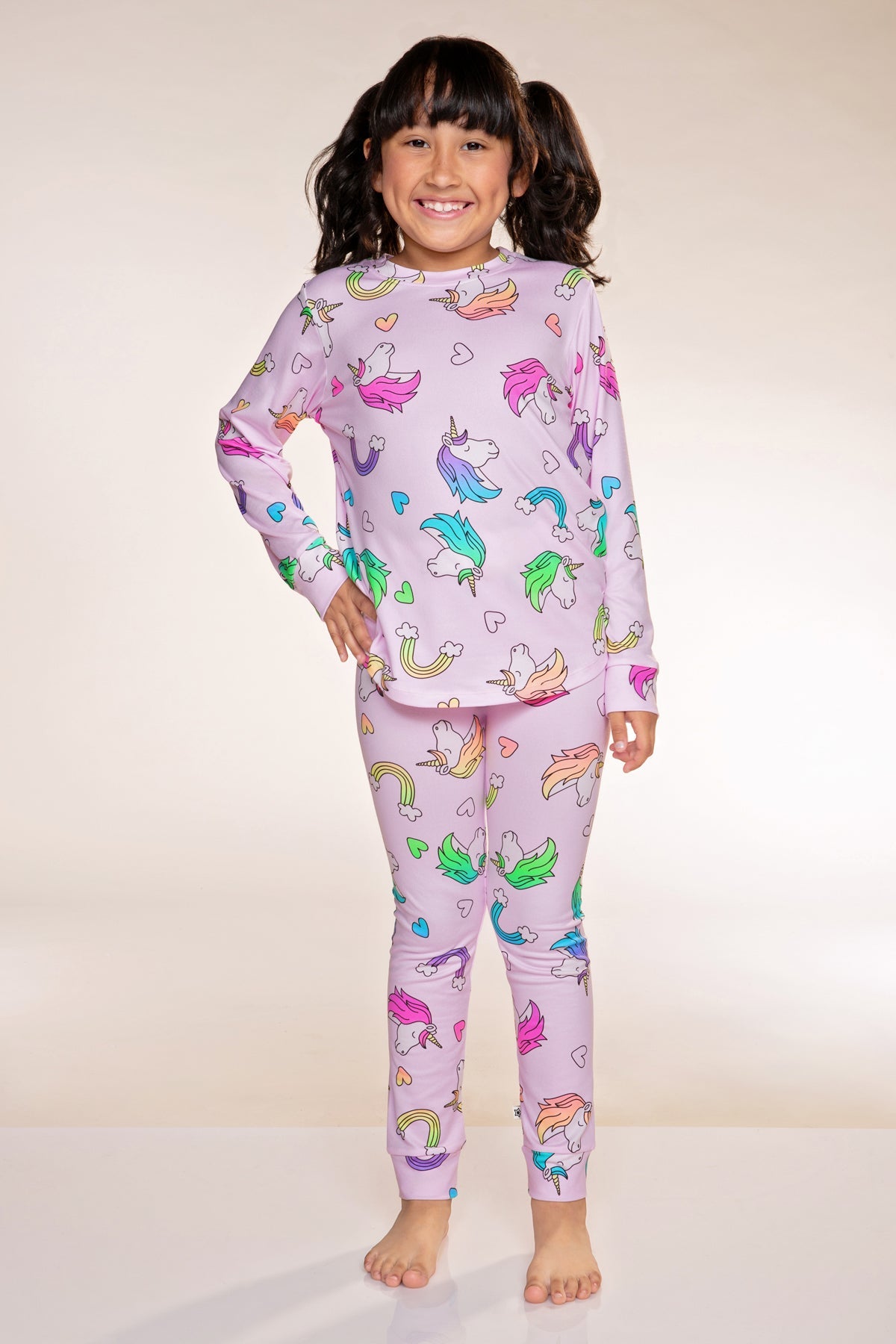 Simply Soft Long Sleeve Tee & Slim Lounge Pant - Pink Rainbow Unicorn - NEW!
