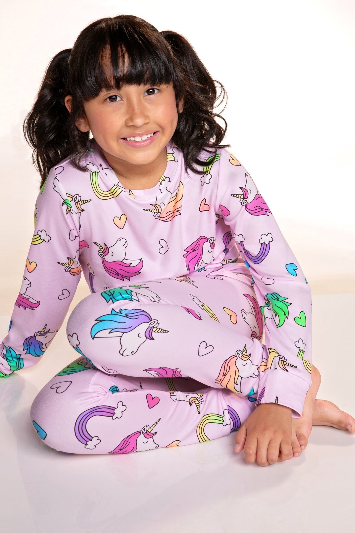Simply Soft Long Sleeve Tee & Slim Lounge Pant - Pink Rainbow Unicorn - NEW!