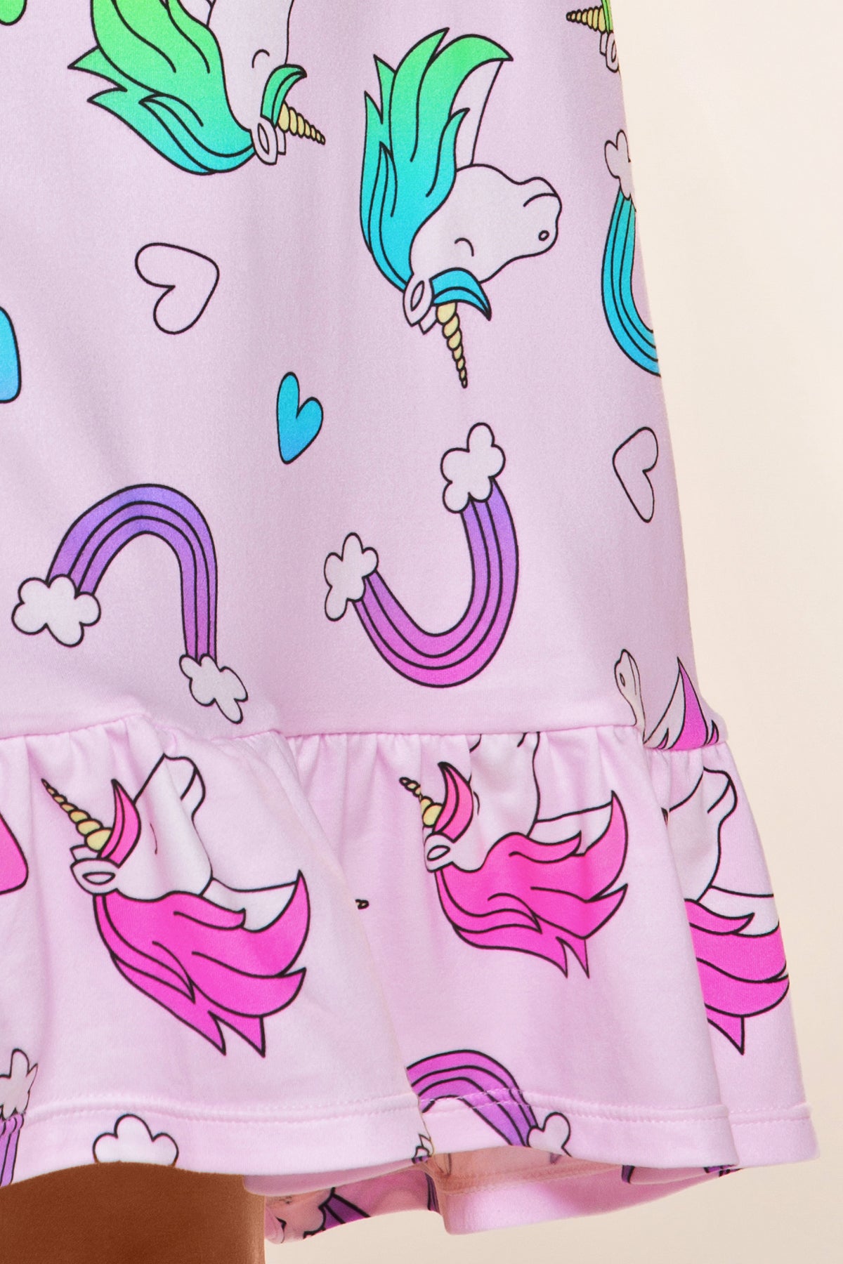 Gift Set - Lounge Dress & Cozy Blanket - Pink Rainbow Unicorn - NEW!