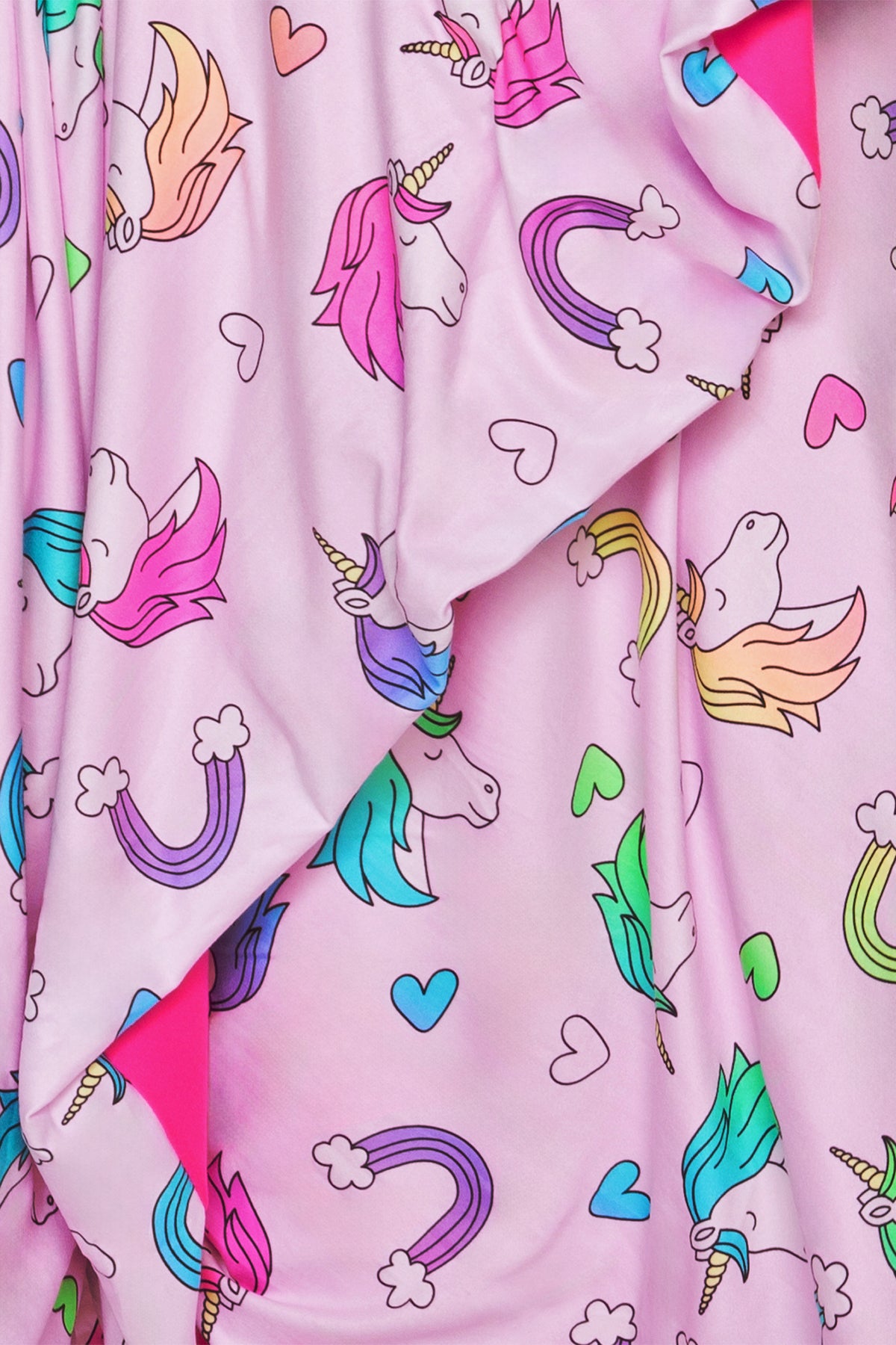Gift Set - Lounge Dress & Cozy Blanket - Pink Rainbow Unicorn - NEW!